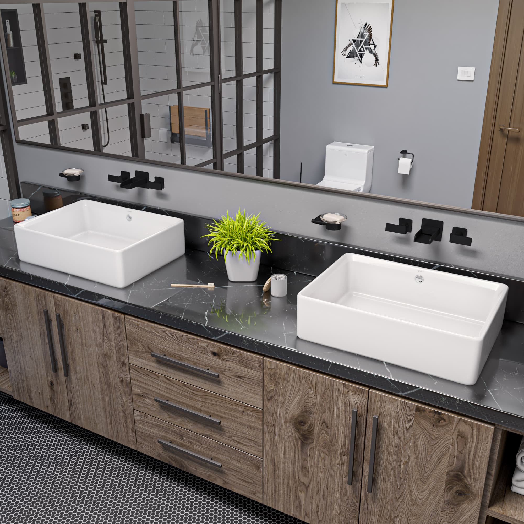 EAGO BA131 20" Rectangular Ceramic Vessel Bathroom Sink - image 3