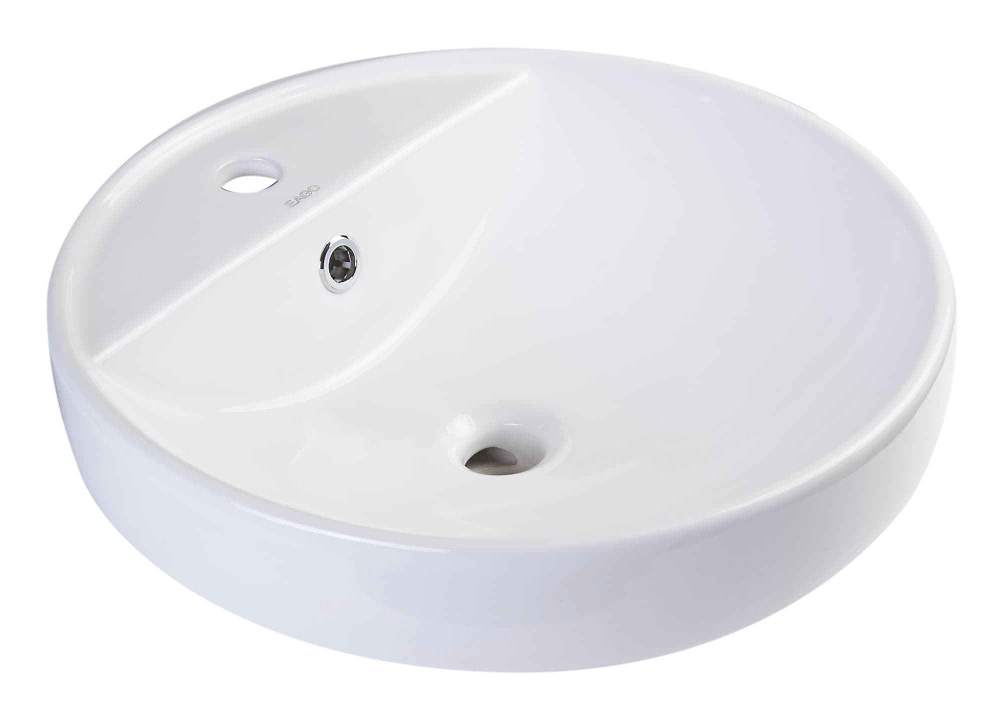 EAGO BA141 18" Round Ceramic Above Mount Bathroom Sink - image 1