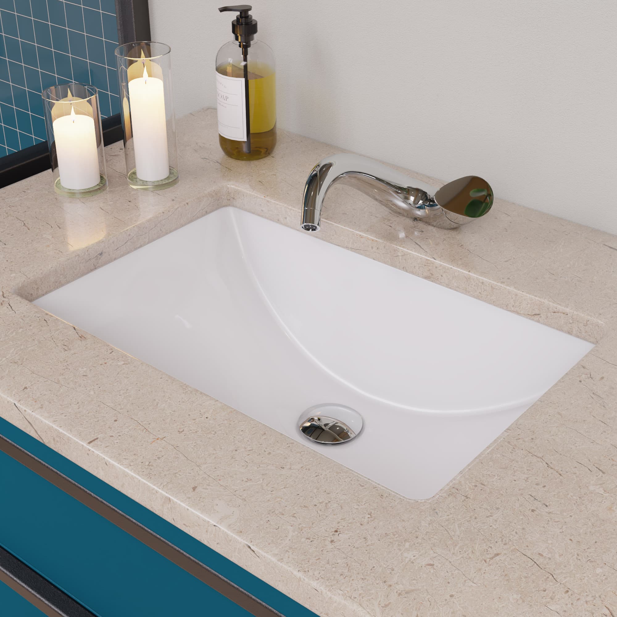 EAGO BC227 Undermount Rectangular Bathroom Sink - image 1