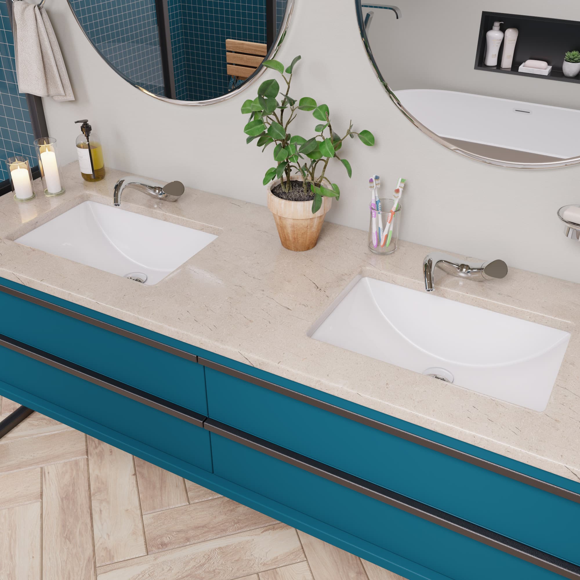 EAGO BC227 Undermount Rectangular Bathroom Sink - image 2