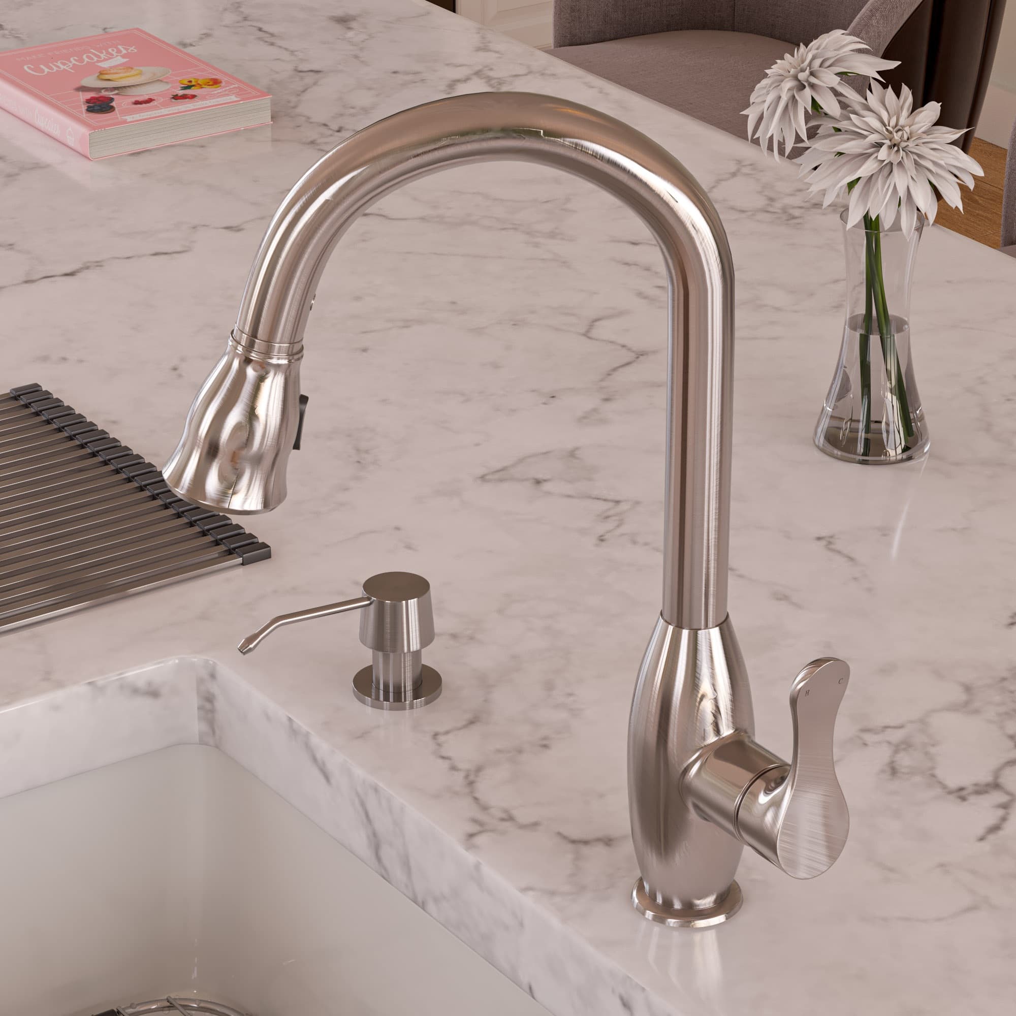 ALFI ABKF3783 Gooseneck Pull Down Kitchen Faucet - image 2