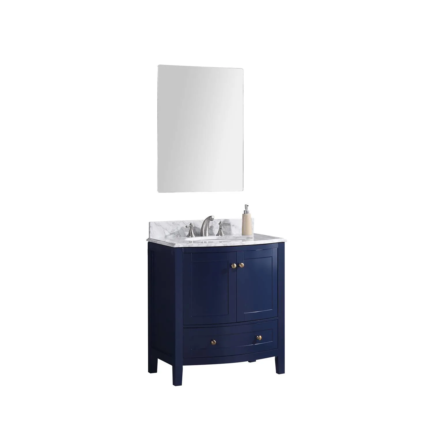 Legion Furniture 30 Inch Marble Top White Ceramic Sink Vanity Cabinet - image 4
