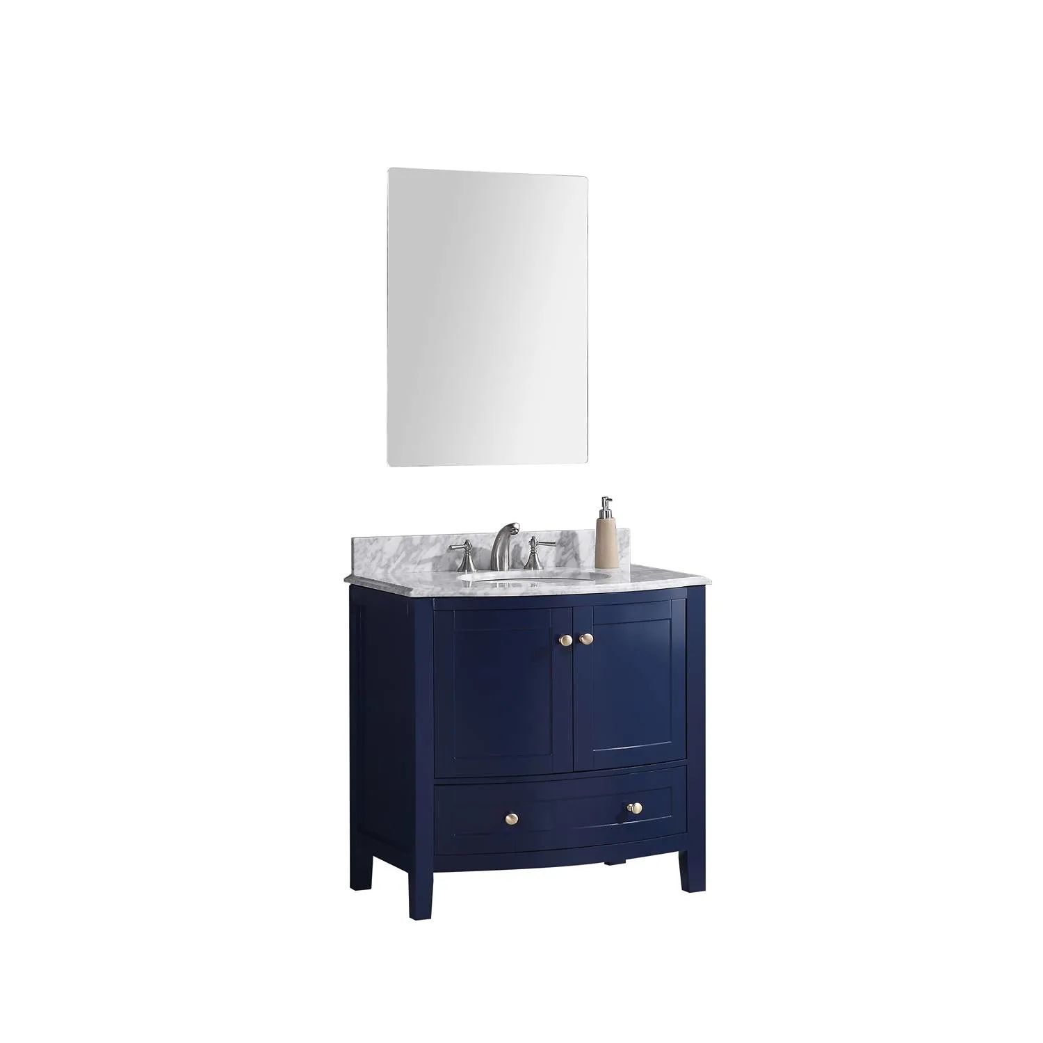 Legion Furniture 36 Inch Marble Top White Ceramic Sink Vanity Cabinet - image 4