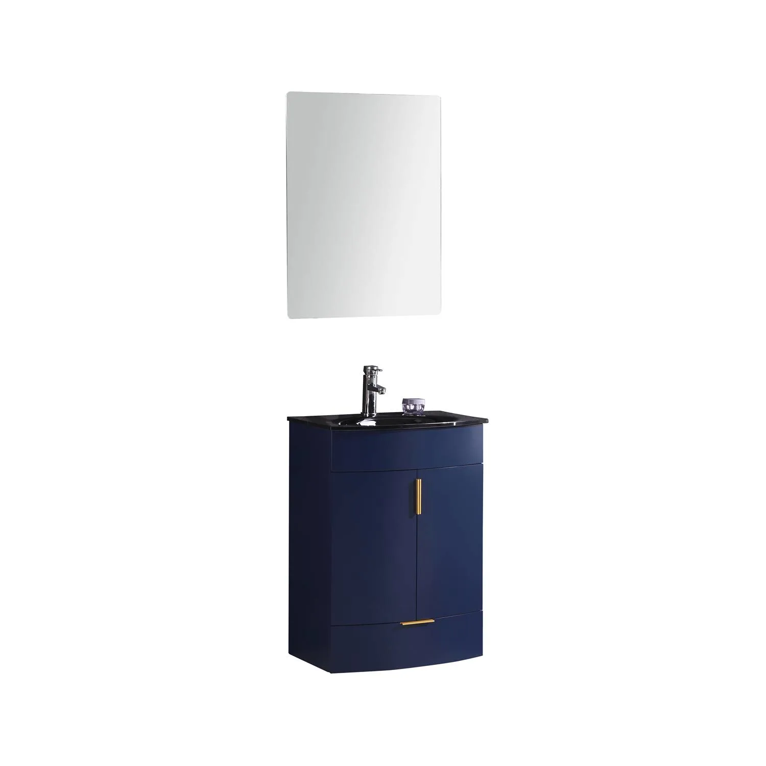 Legion Furniture 24 Inch Tempered Glass Top and Sink Vanity Cabinet - image 2