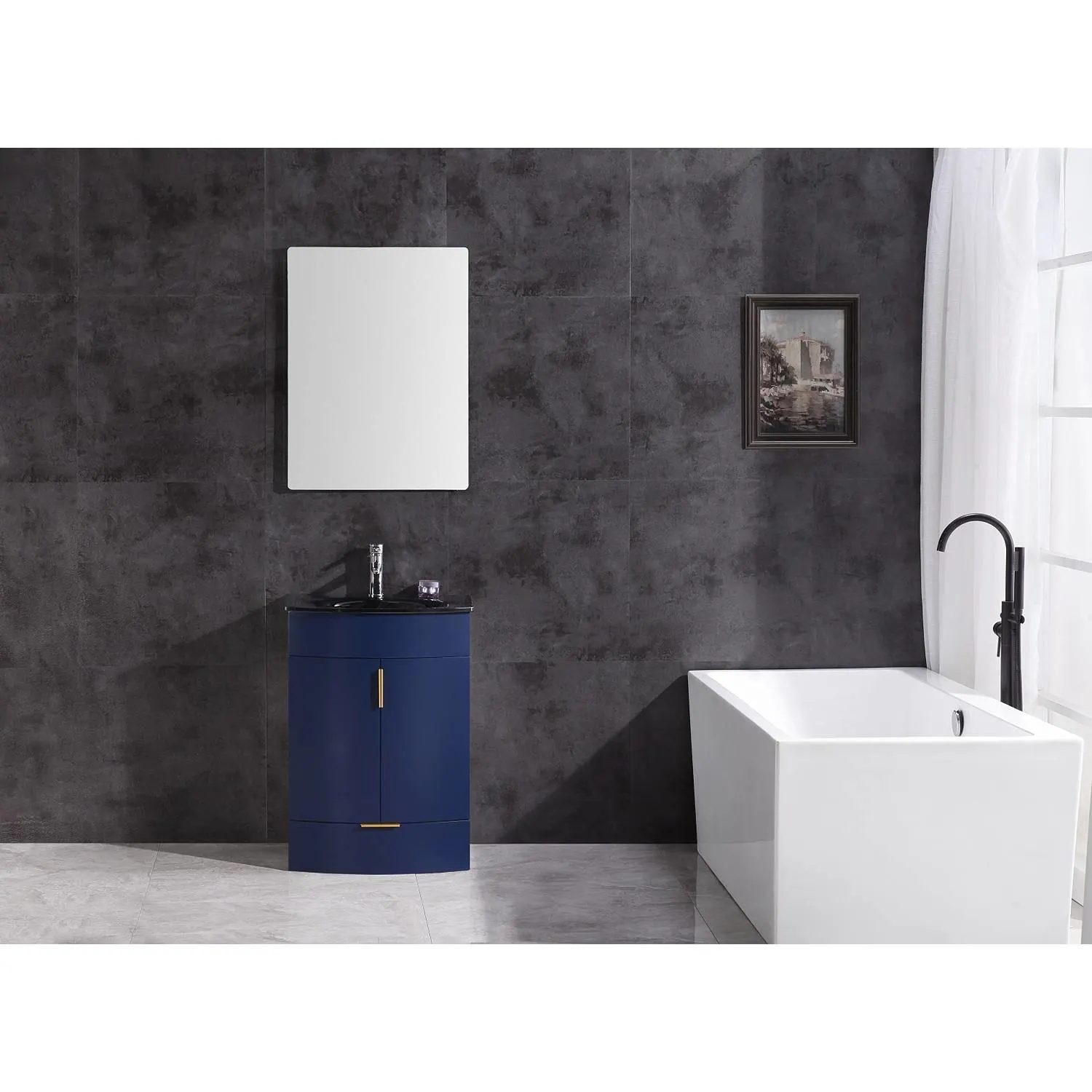Legion Furniture 24 Inch Tempered Glass Top and Sink Vanity Cabinet - image 7