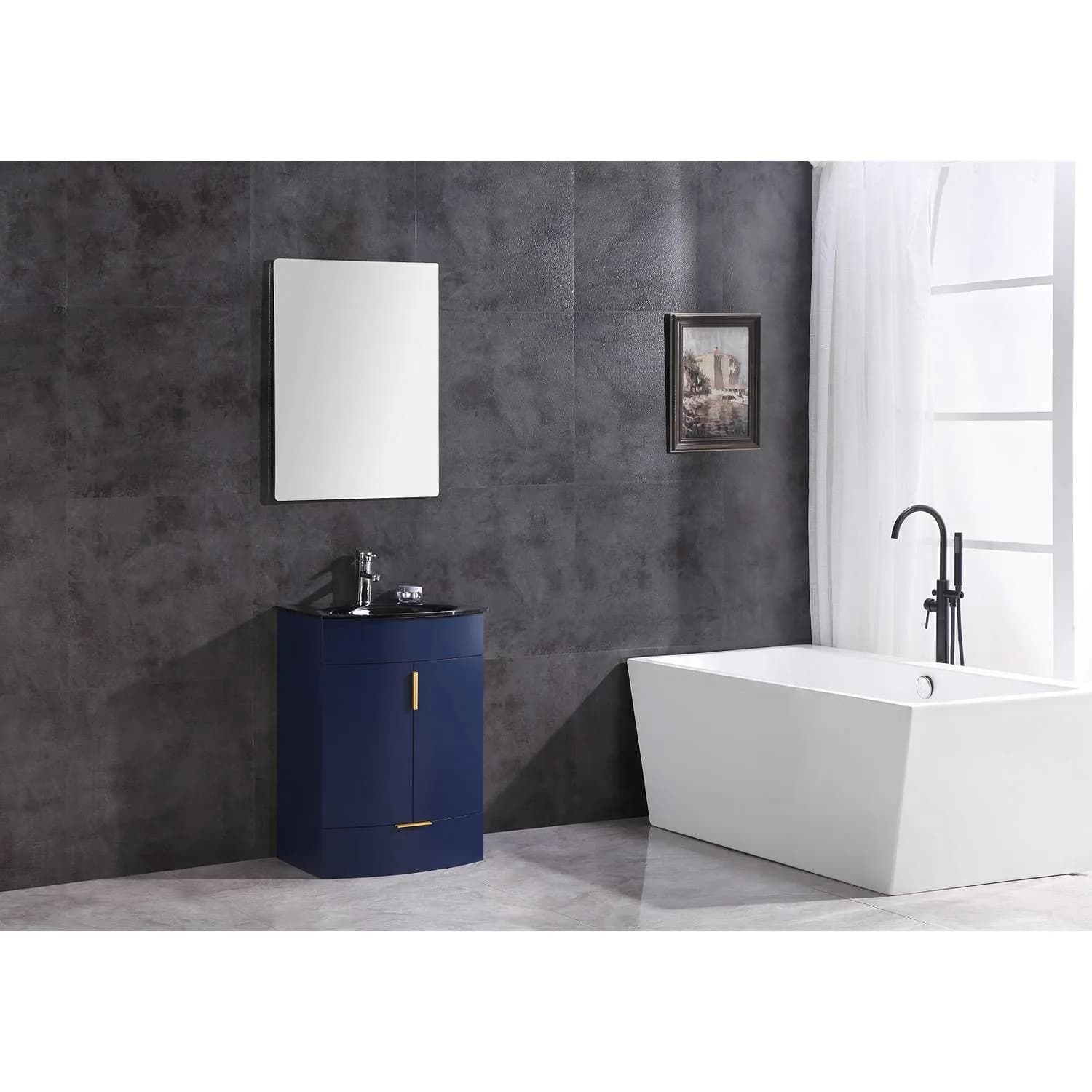 Legion Furniture 24 Inch Tempered Glass Top and Sink Vanity Cabinet - image 8