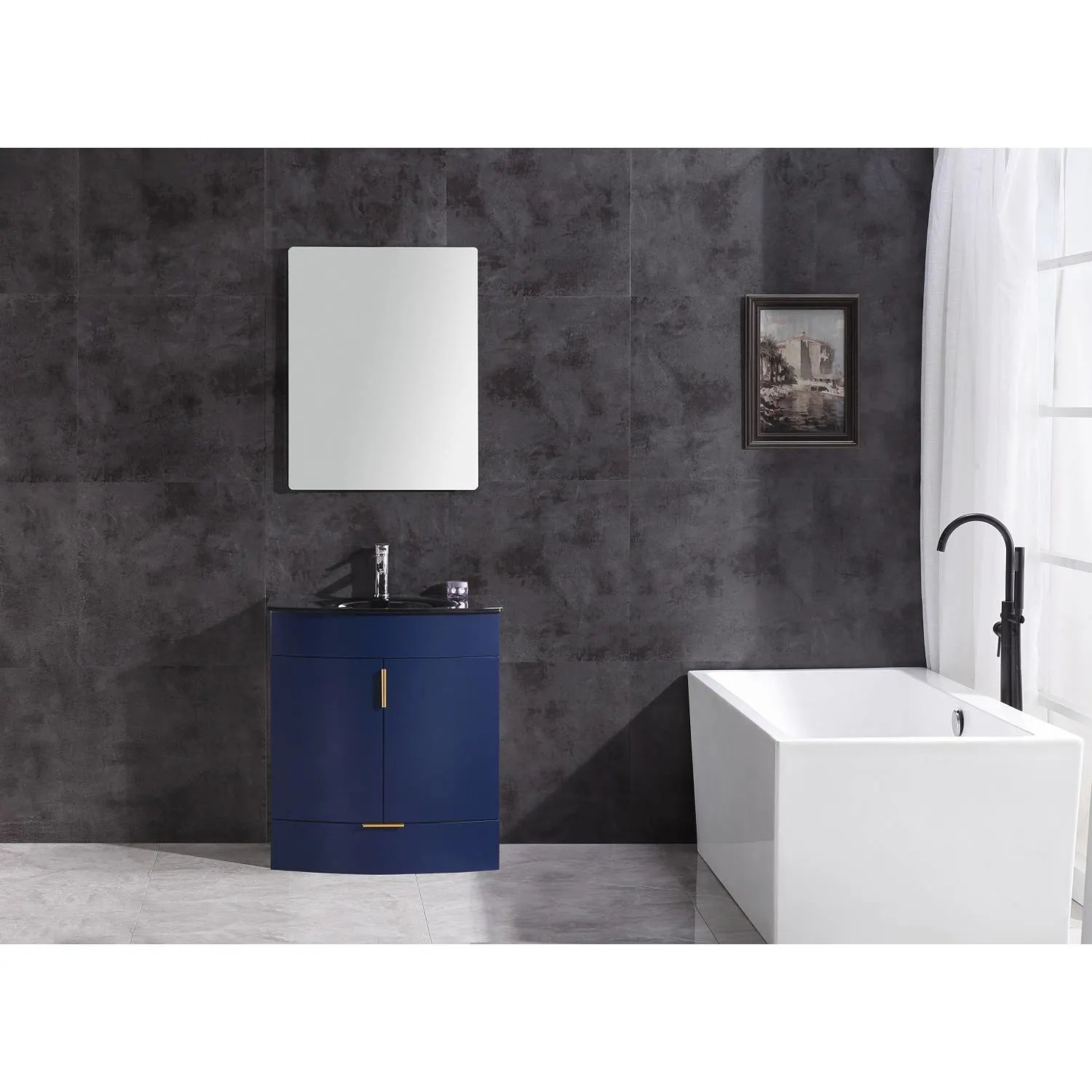 Legion Furniture 30 Inch Tempered Glass Top and Sink Vanity Cabinet - image 6