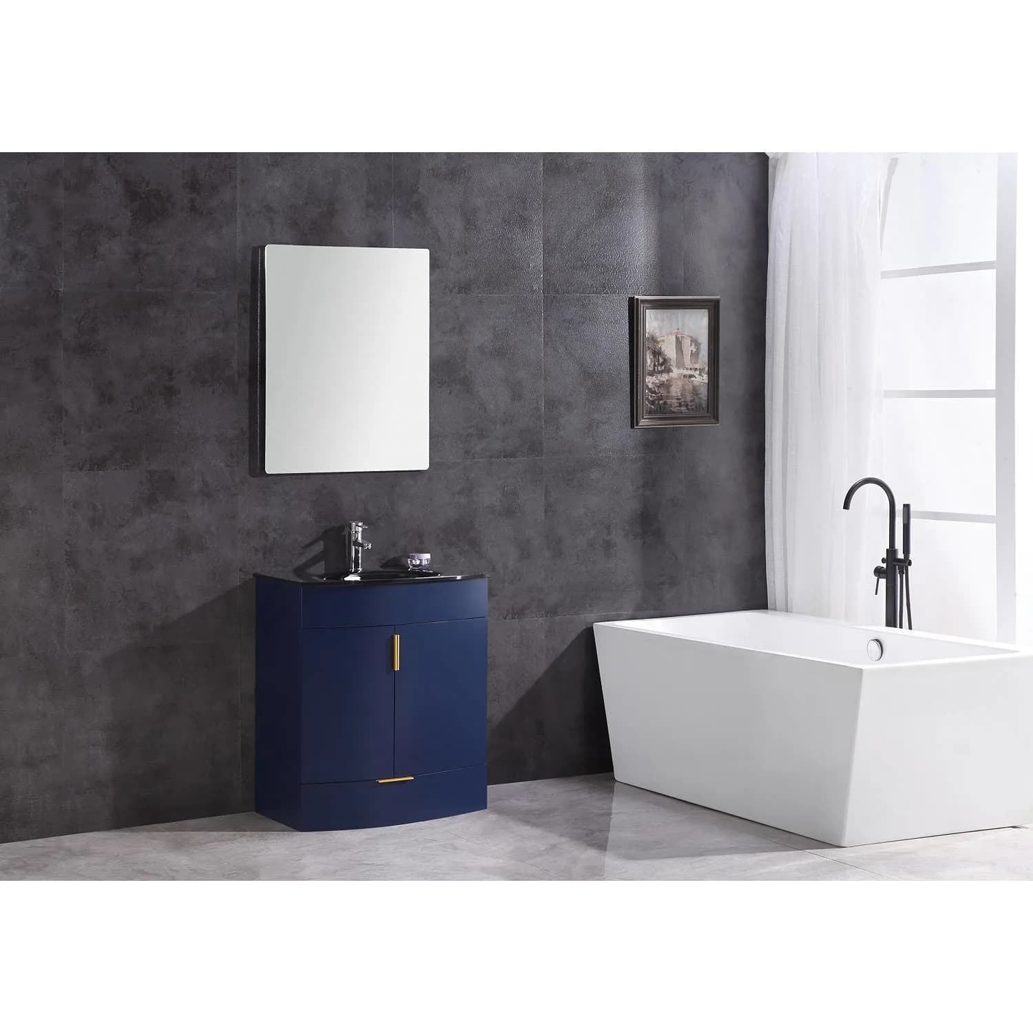 Legion Furniture 30 Inch Tempered Glass Top and Sink Vanity Cabinet - image 7