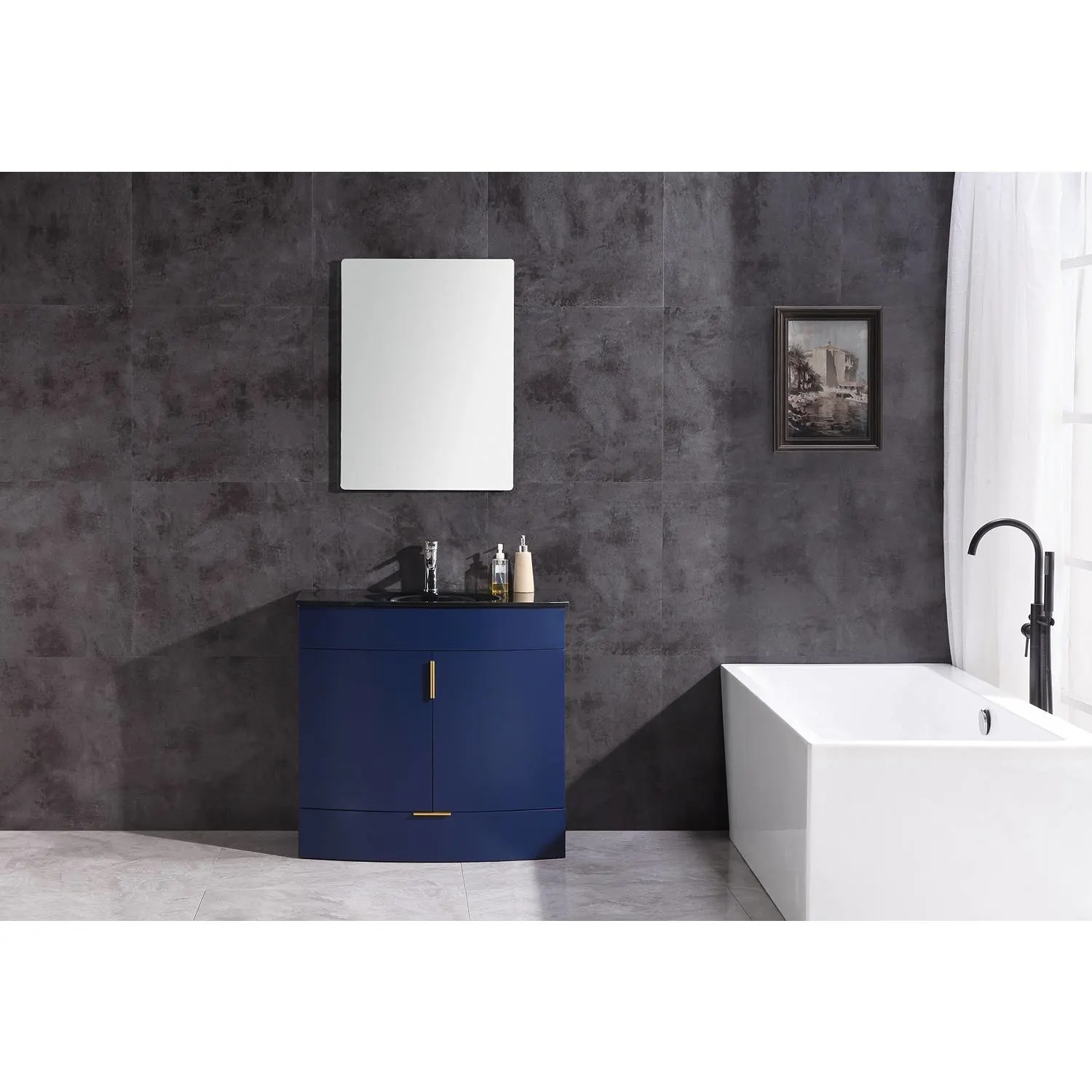 Legion Furniture 36 Inch Tempered Glass Top and Sink Vanity Cabinet - image 9