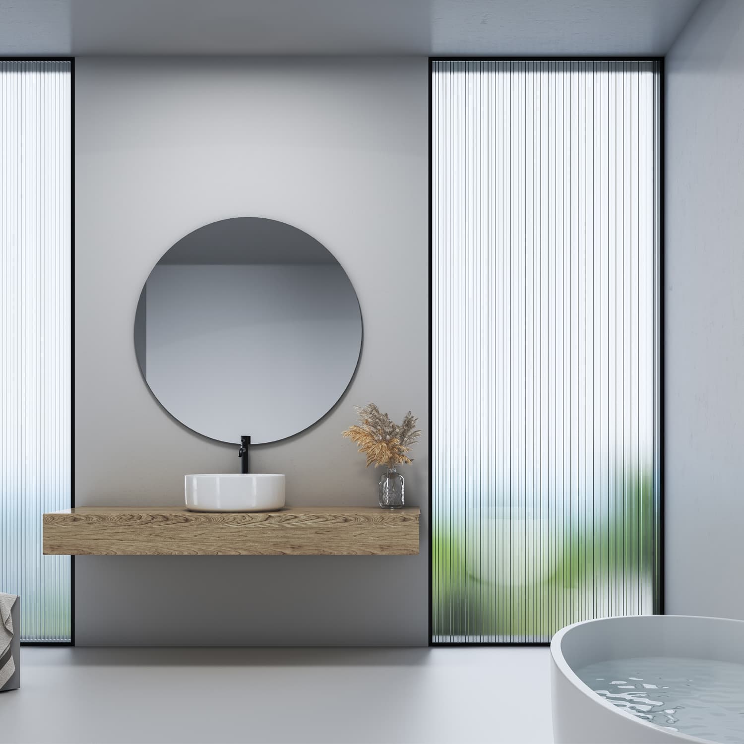Altair Sabine Round Ceramic Bathroom Vanity Sink - image 11