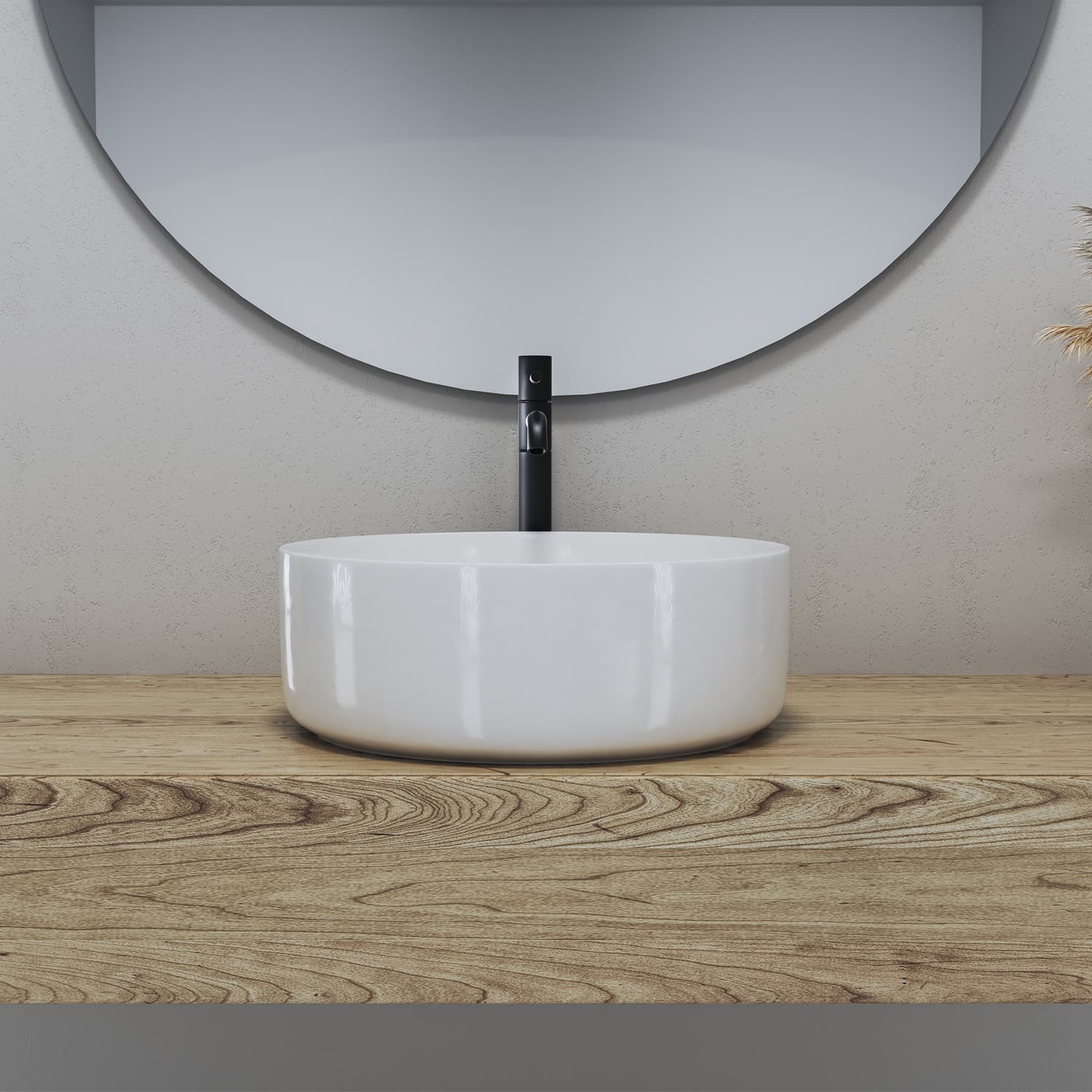 Altair Sabine Round Ceramic Bathroom Vanity Sink - image 9