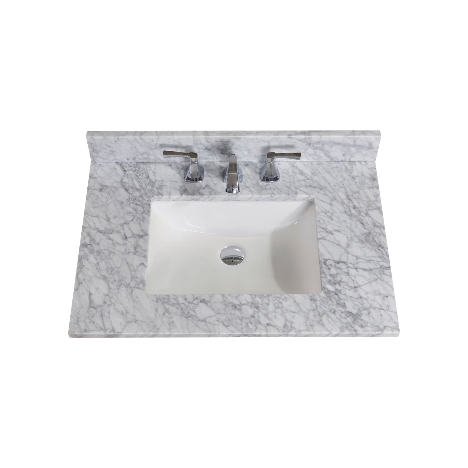 Altair Oristano Italian Carrara White Bathroom Vanity Top