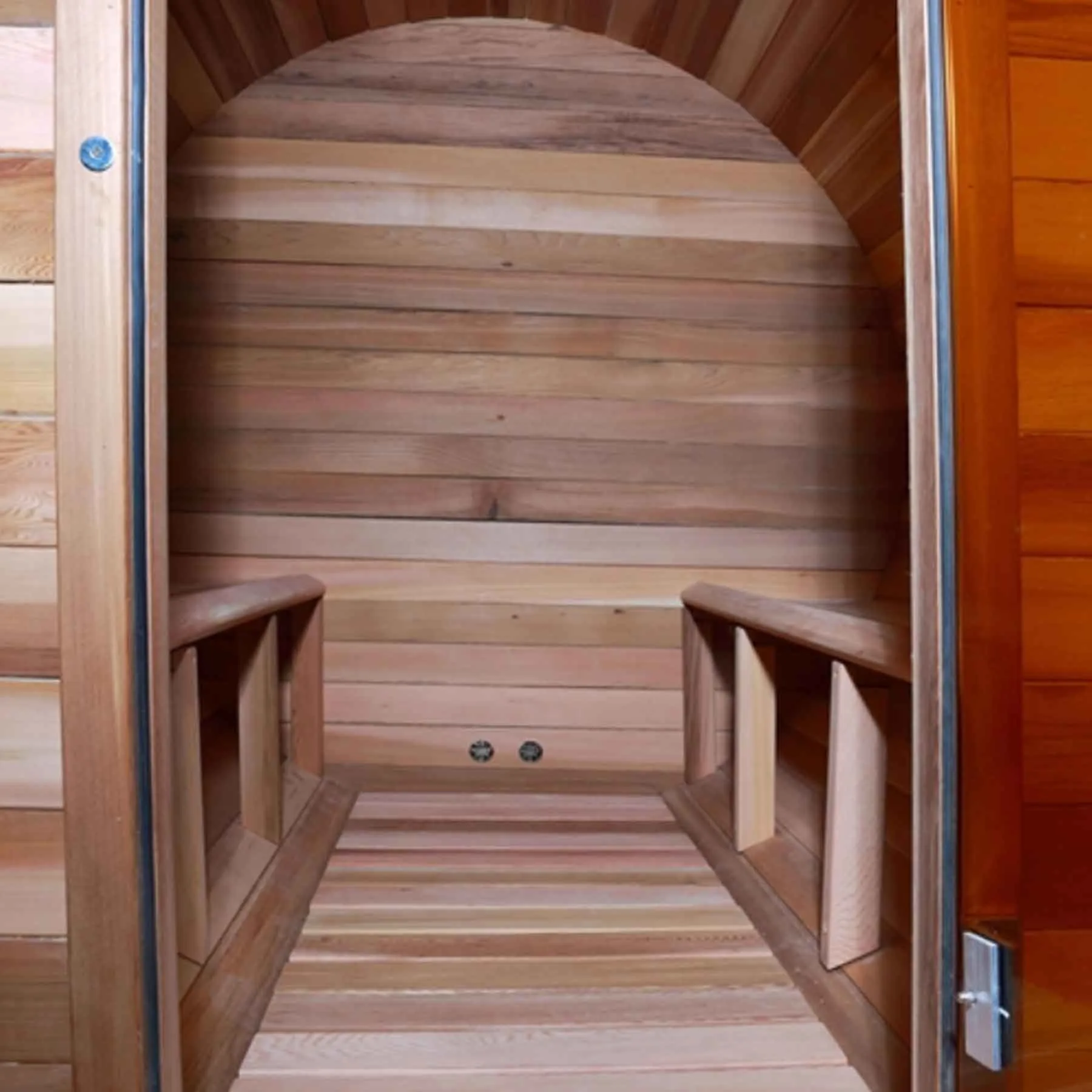 Aleko 4 Person 4.5 kW Red Cedar Outdoor and Indoor Barrel Sauna - image 4