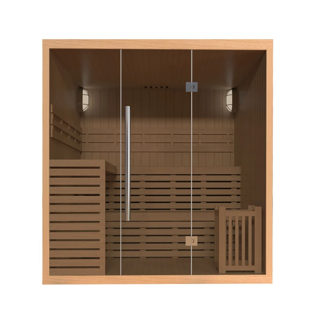 Aleko 4 Person 4.5 kW Canadian Hemlock Indoor Traditional Sauna
