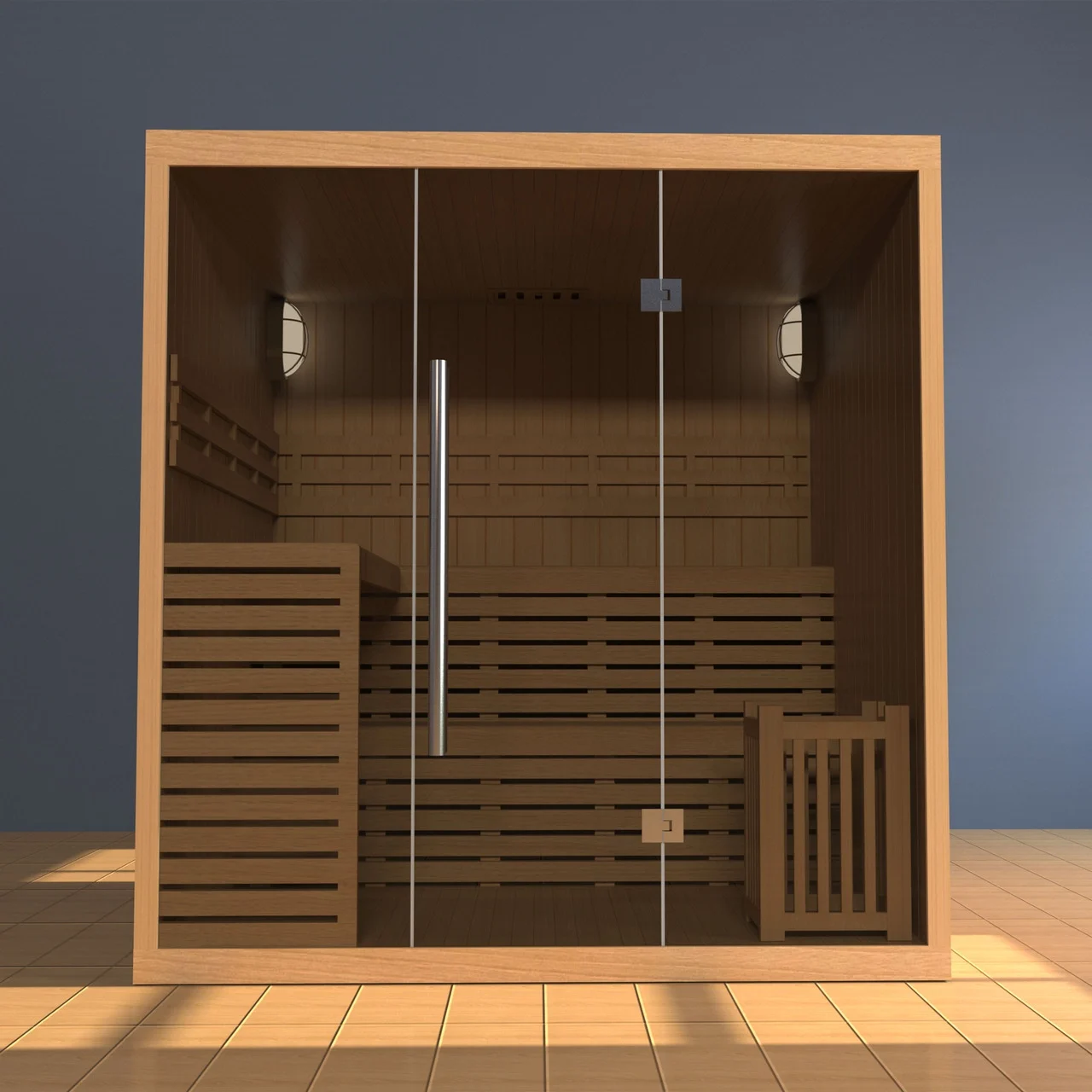 Aleko 4 Person 4.5 kW Canadian Hemlock Indoor Traditional Sauna - image 2