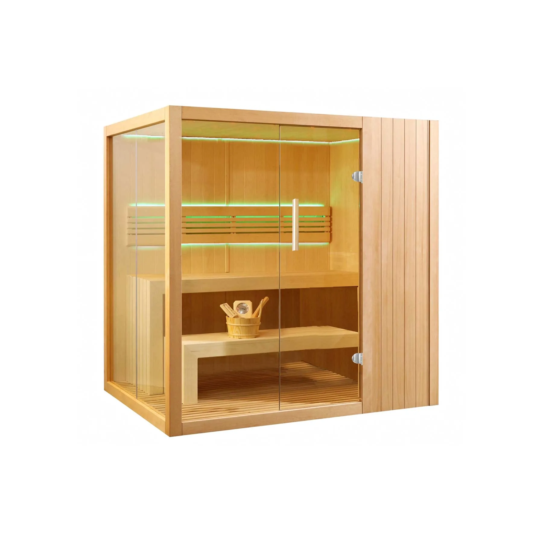 Aleko 4 Person 4.5 kW Hemlock Wet Dry Indoor Traditional Sauna - image 1