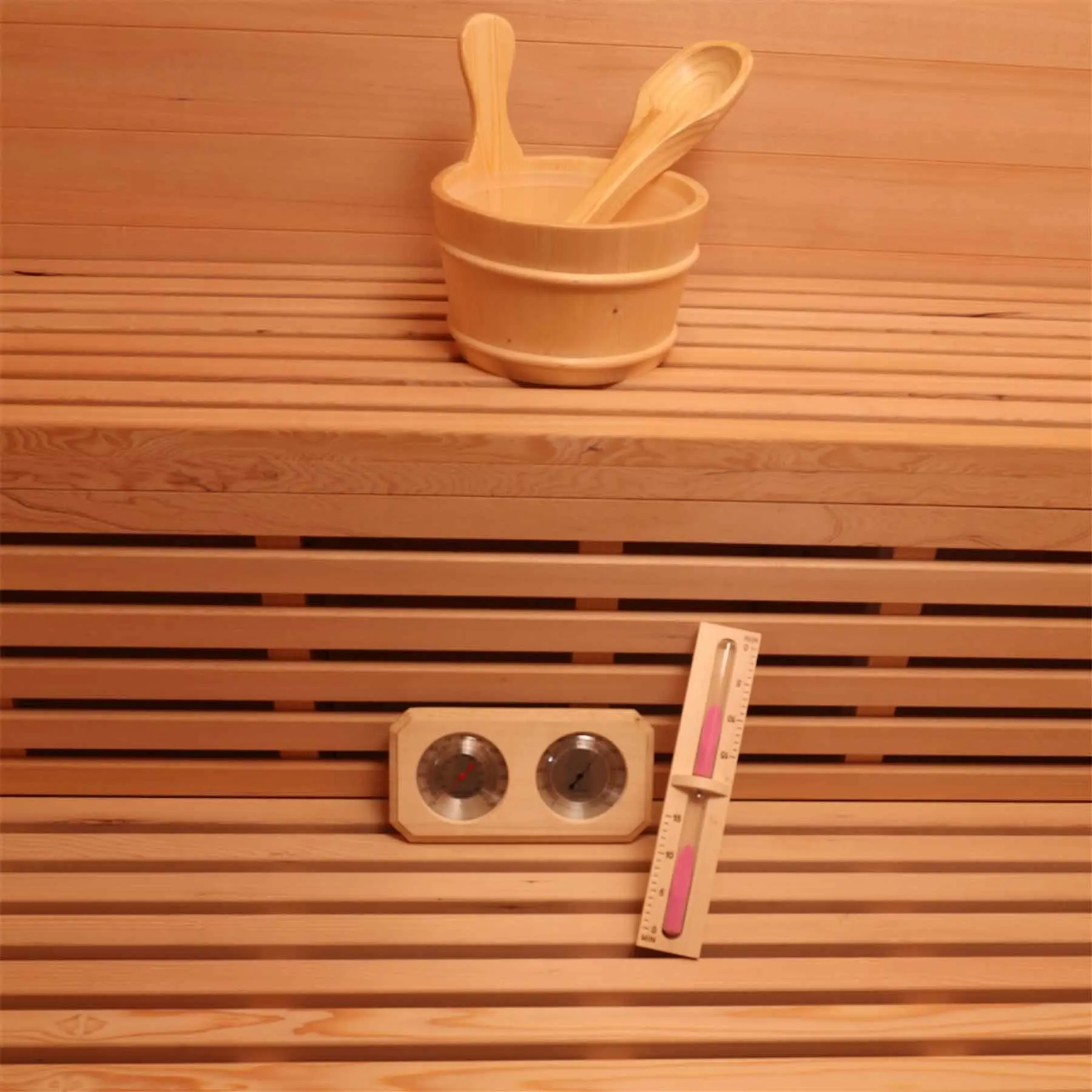 Aleko 5 Person 4.5 kW Hemlock Wet Dry Indoor Traditional Sauna - image 3