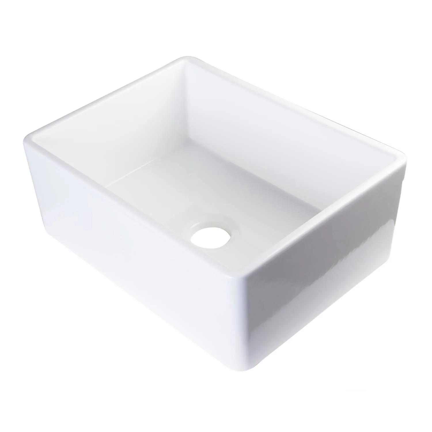 ALFI AB505 26 inch Contemporary Smooth Fireclay Farm Kitchen Sink