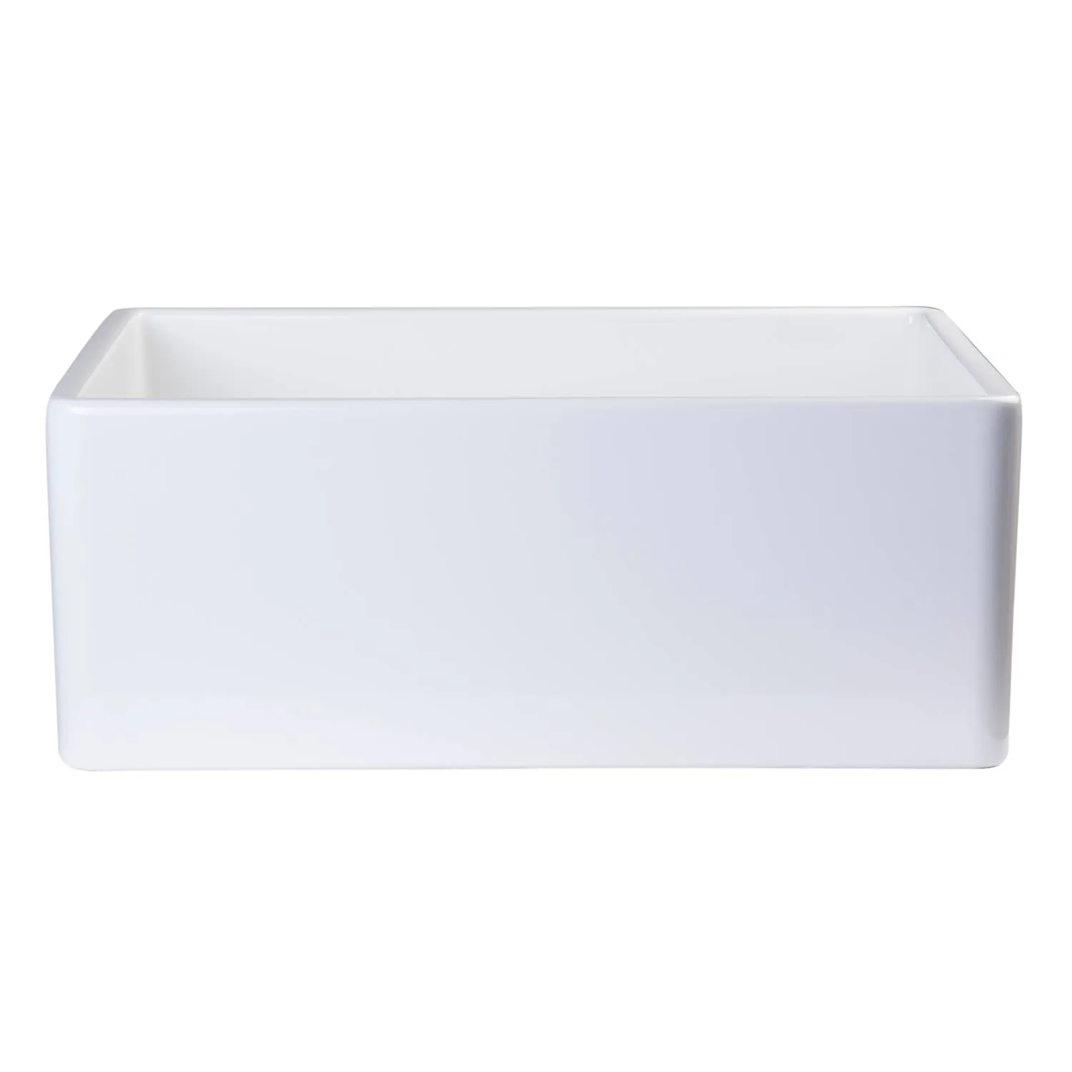 ALFI AB505 26 inch Contemporary Smooth Fireclay Farm Kitchen Sink - image 4