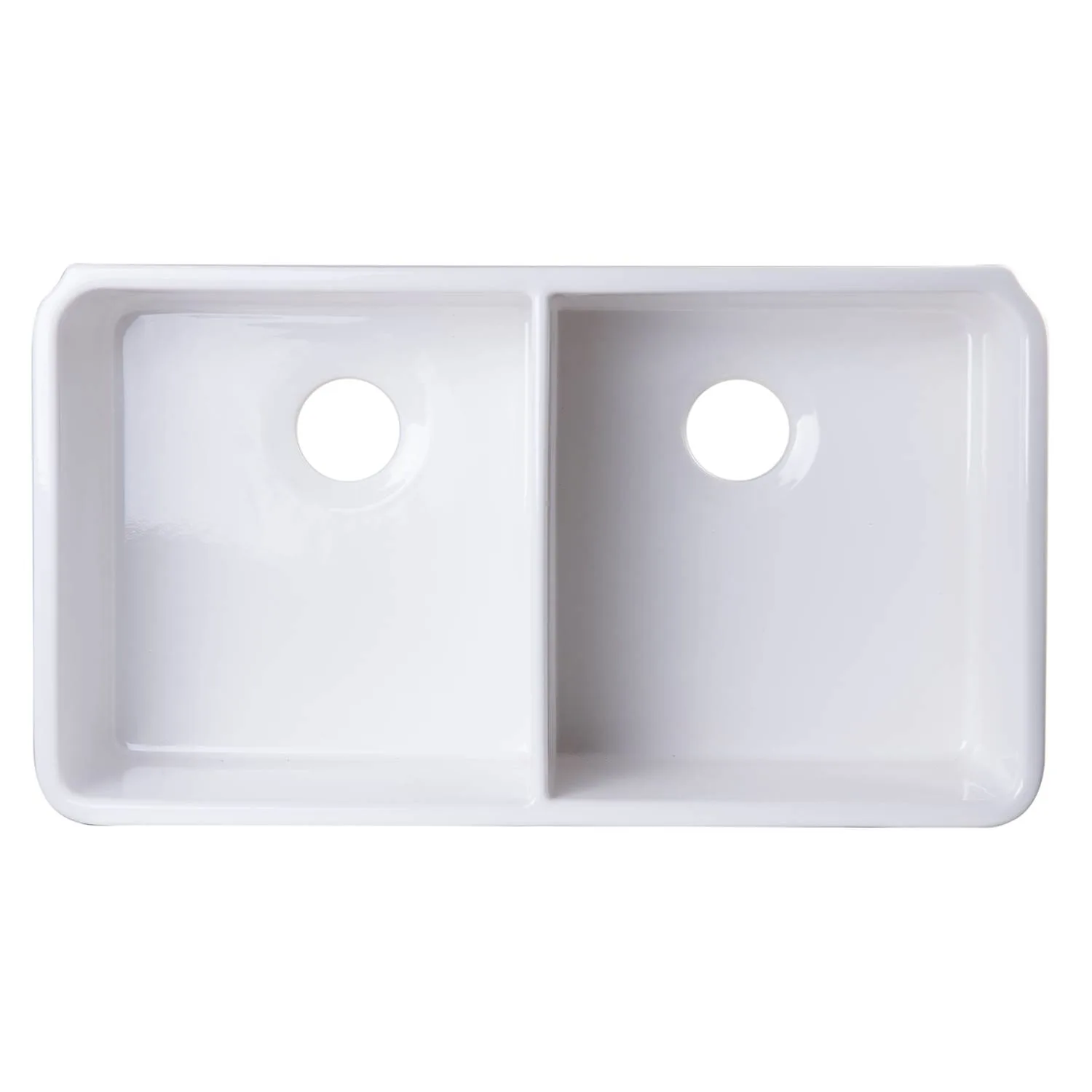ALFI AB512UM 32 inch Double Bowl Fireclay Undermount Kitchen Sink - image 3
