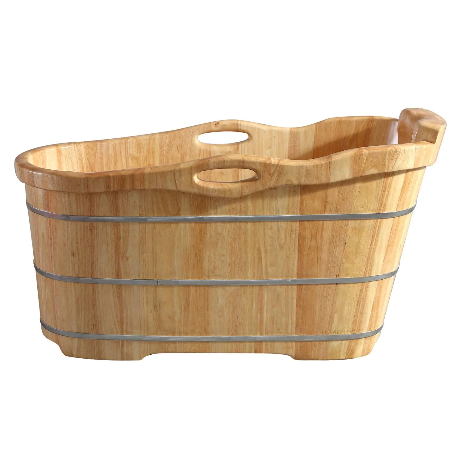 ALFI AB1187 57 inch Rubber Free Standing Soaking Bathtub With Headrests - image 1
