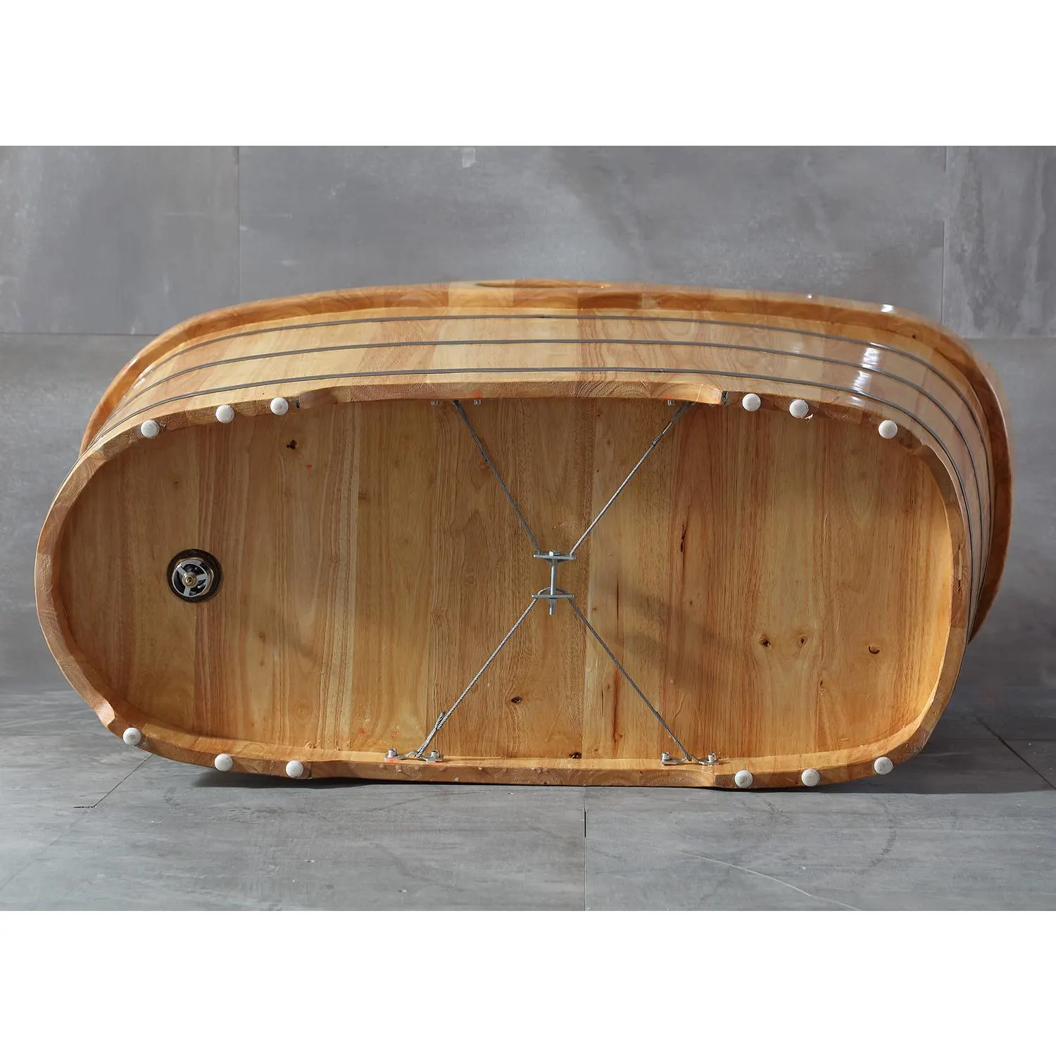 ALFI AB1187 57 inch Rubber Free Standing Soaking Bathtub With Headrests - image 3