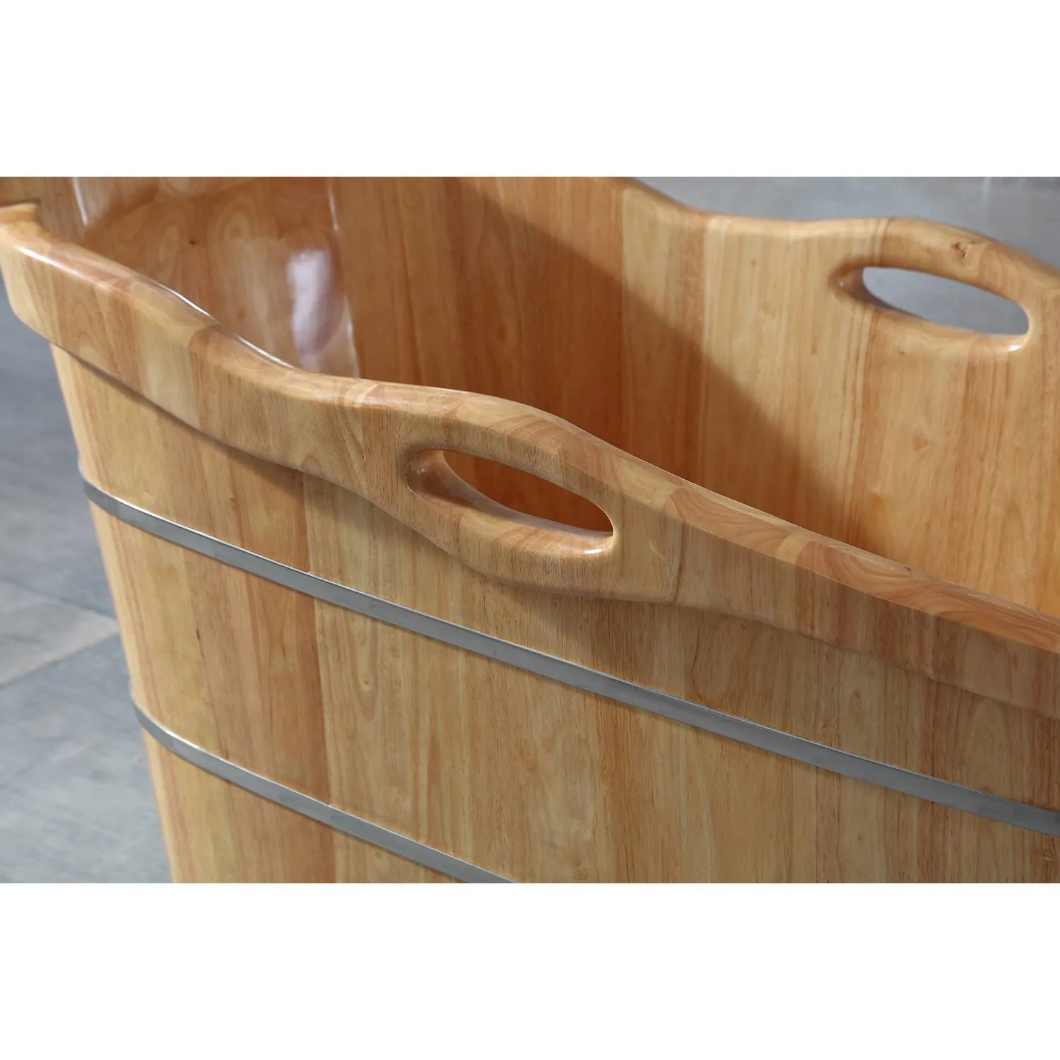 ALFI AB1187 57 inch Rubber Free Standing Soaking Bathtub With Headrests - image 8