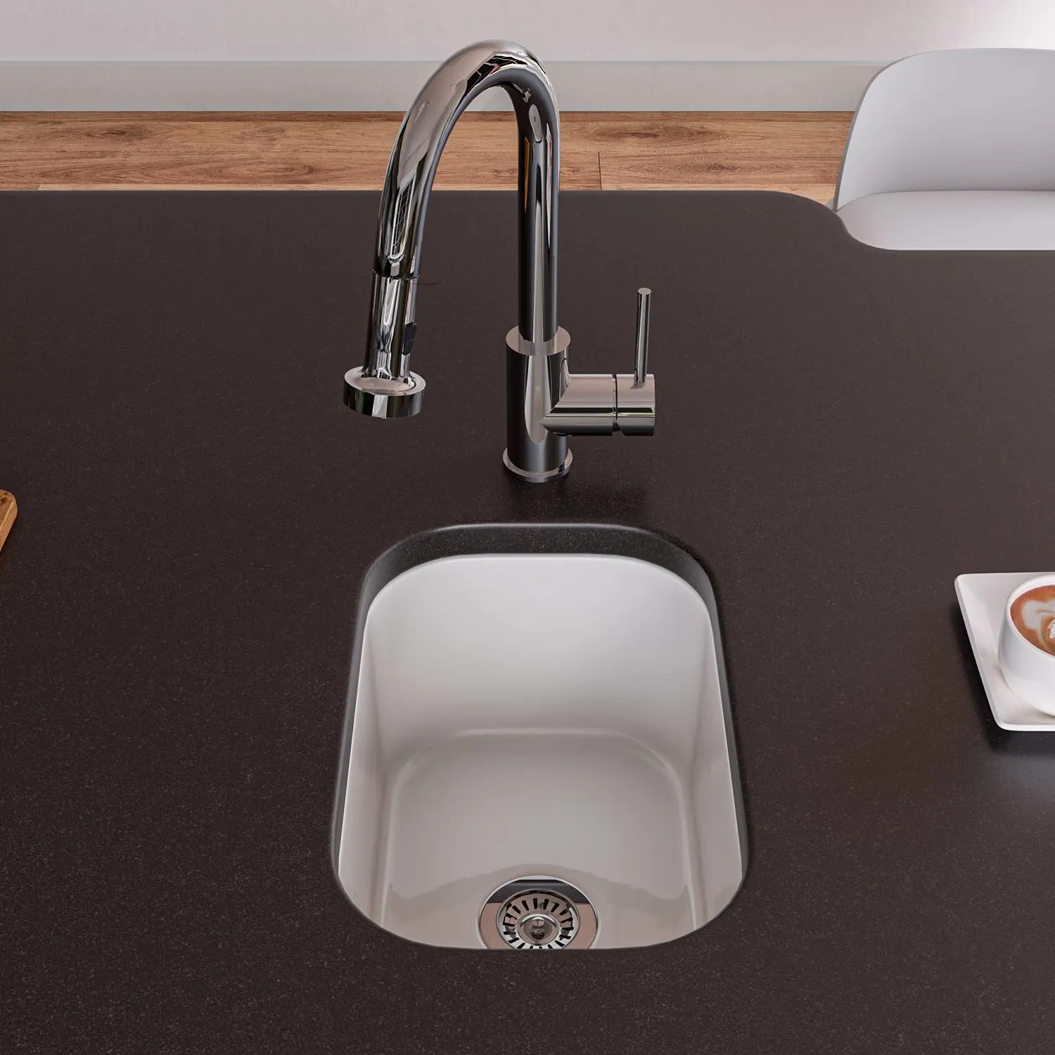 ALFI AB1218 Rectangular Fireclay Undermount /Drop-in Prep Kitchen Sink - image 7