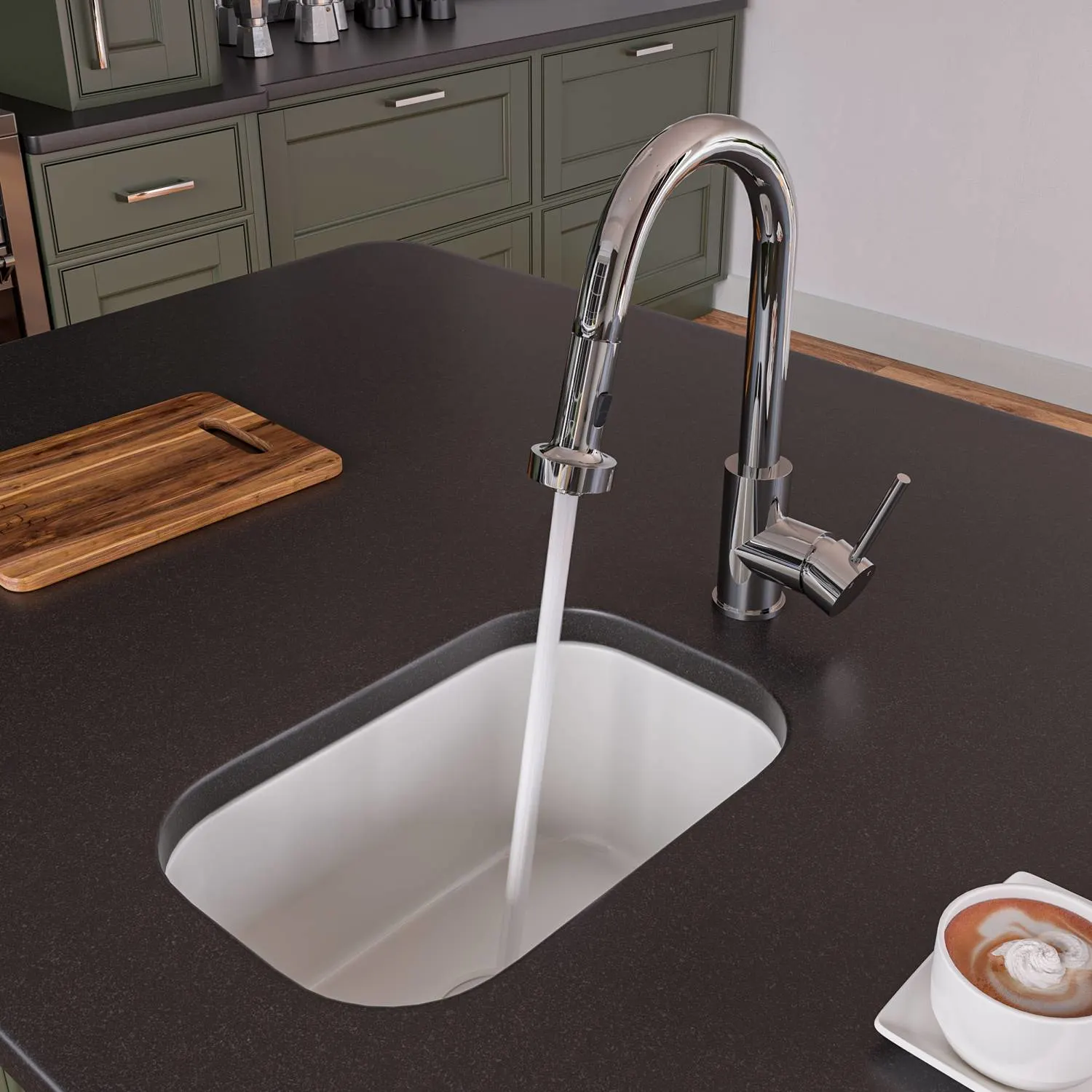 ALFI AB1218 Rectangular Fireclay Undermount /Drop-in Prep Kitchen Sink - image 10
