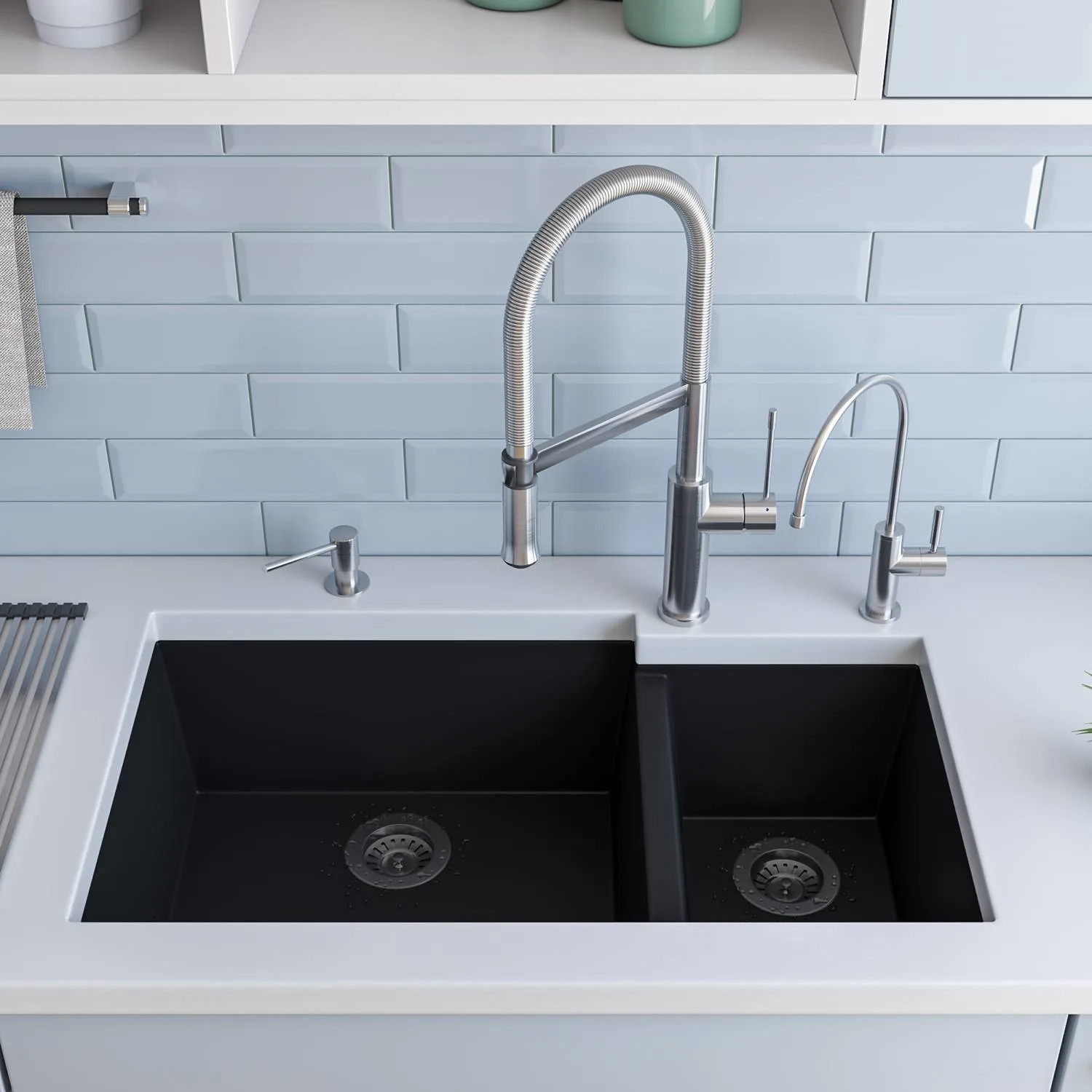 ALFI AB2015 Brushed Gooseneck Single Hole Kitchen Faucet - image 9