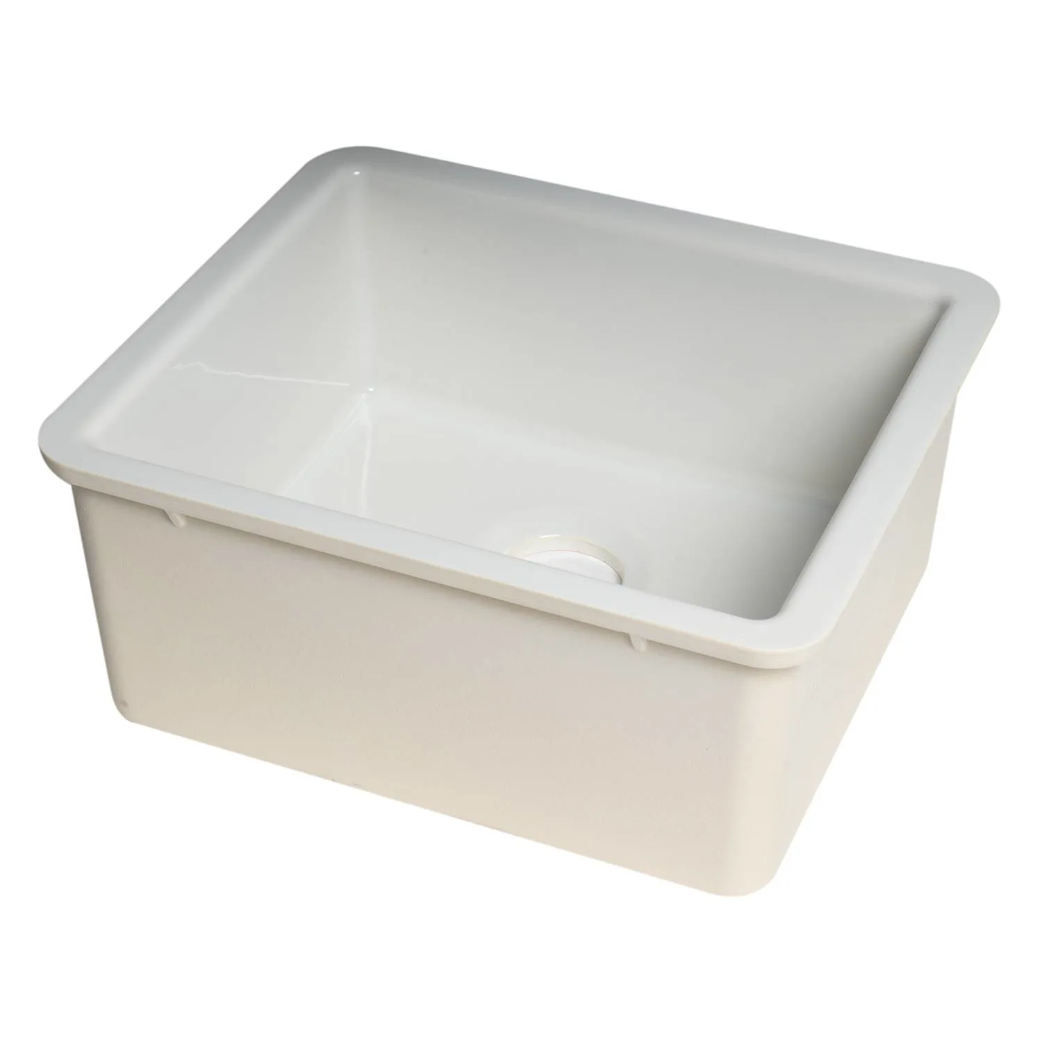 ALFI AB2017 20 inch Single Bowl Fireclay Undermount Kitchen Sink