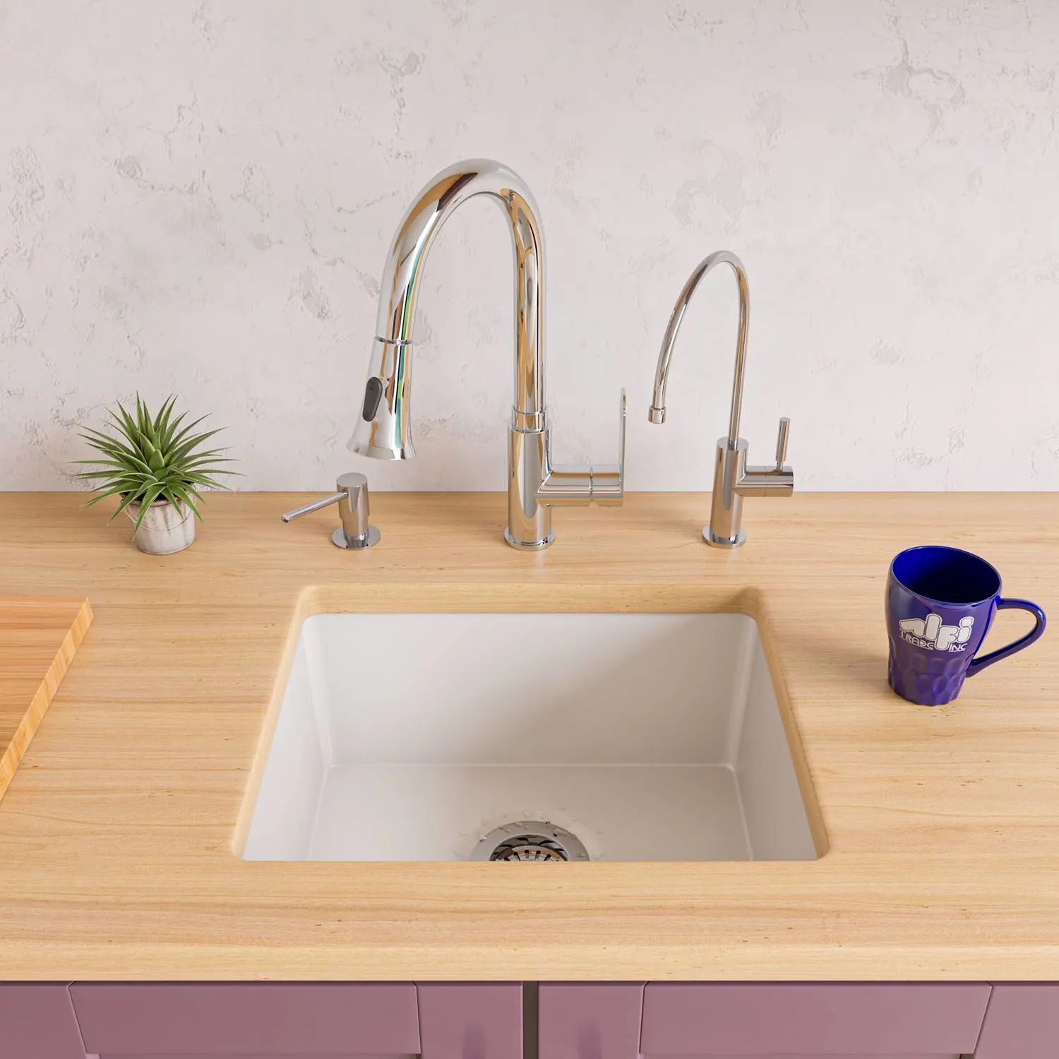 ALFI AB2017 20 inch Single Bowl Fireclay Undermount Kitchen Sink - image 8