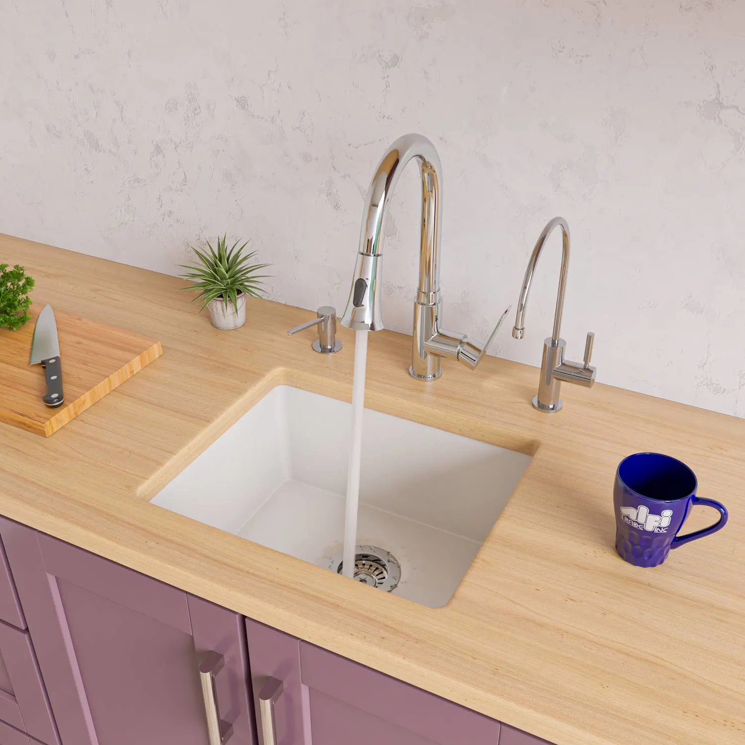 ALFI AB2017 20 inch Single Bowl Fireclay Undermount Kitchen Sink - image 9