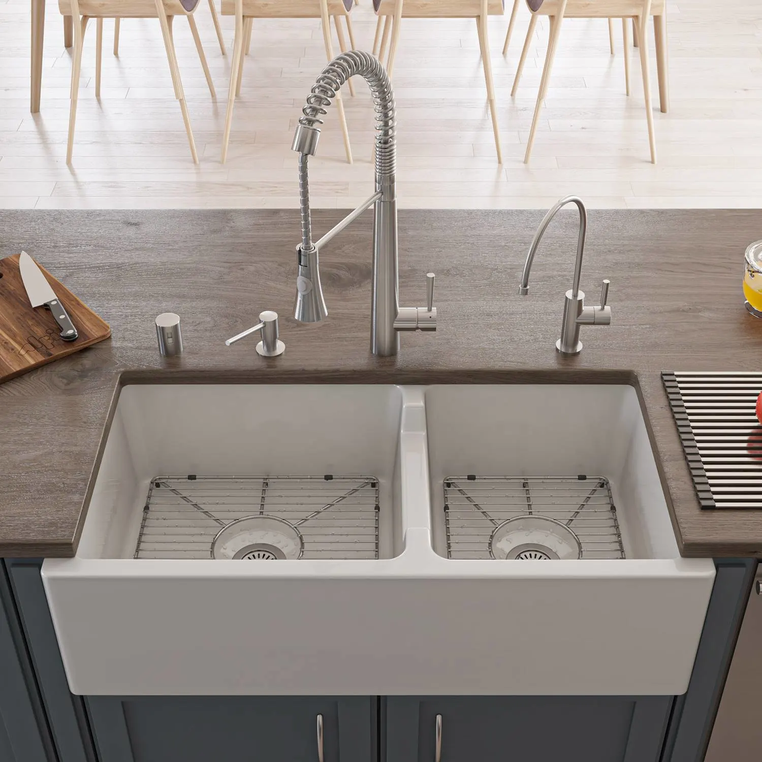 ALFI AB2039S Stainless Steel Commercial Spring Faucet With Shower Spray - image 12