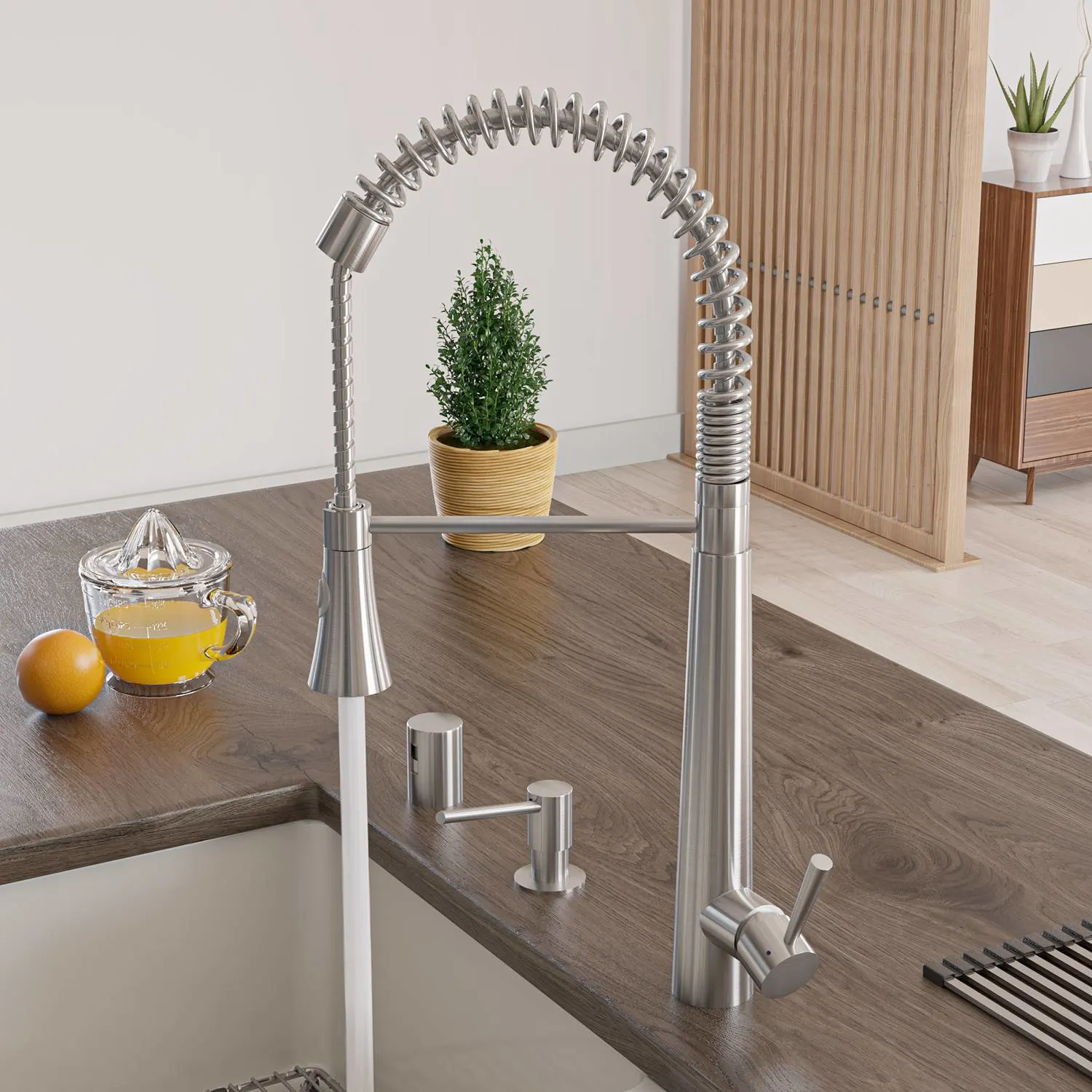 ALFI AB2039S Stainless Steel Commercial Spring Faucet With Shower Spray - image 13