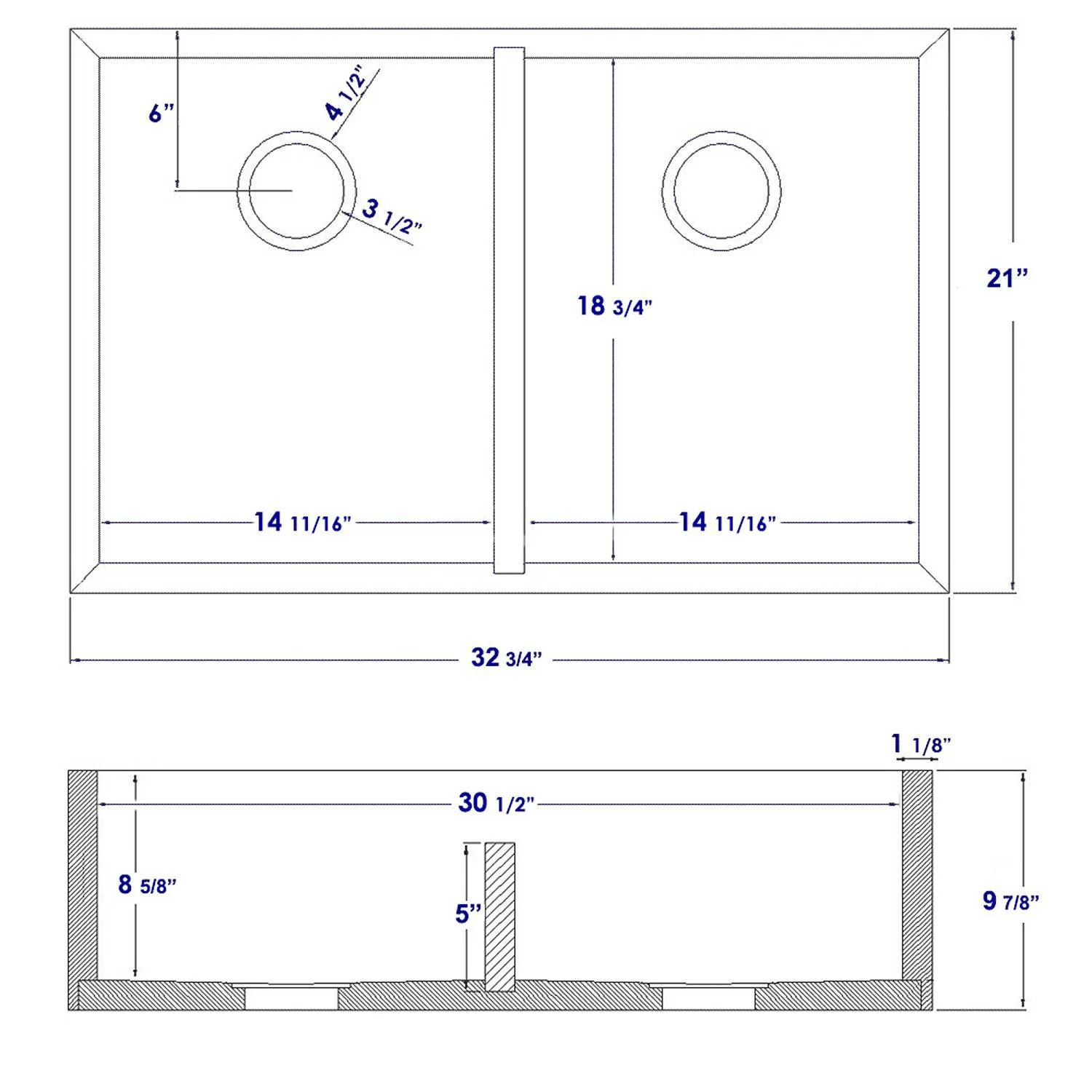 ALFI AB3321 33 inch Double Bowl Bamboo Farm Front Kitchen Sink - image 10