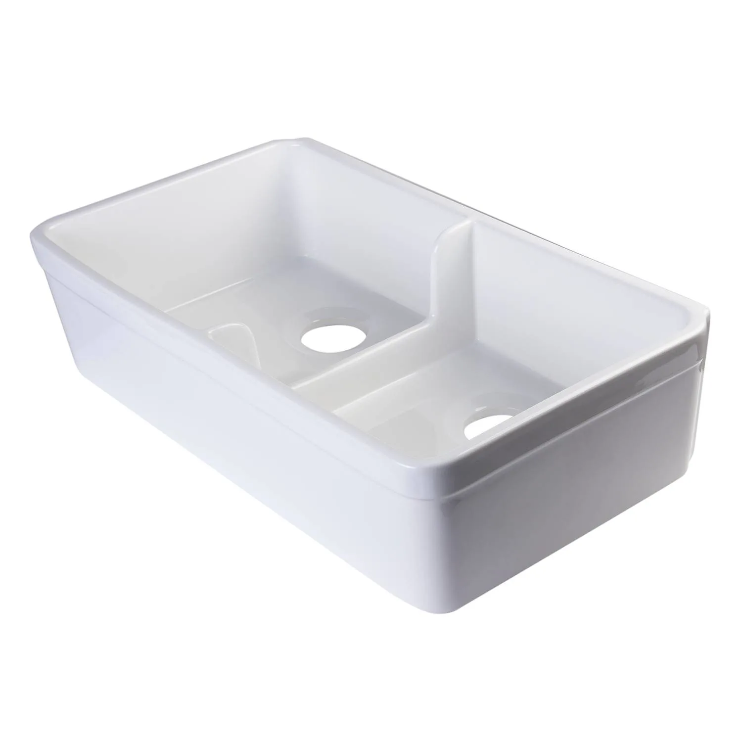 ALFI AB5123 32 inch Double Bowl Short Fireclay Farm Kitchen Sink - image 1