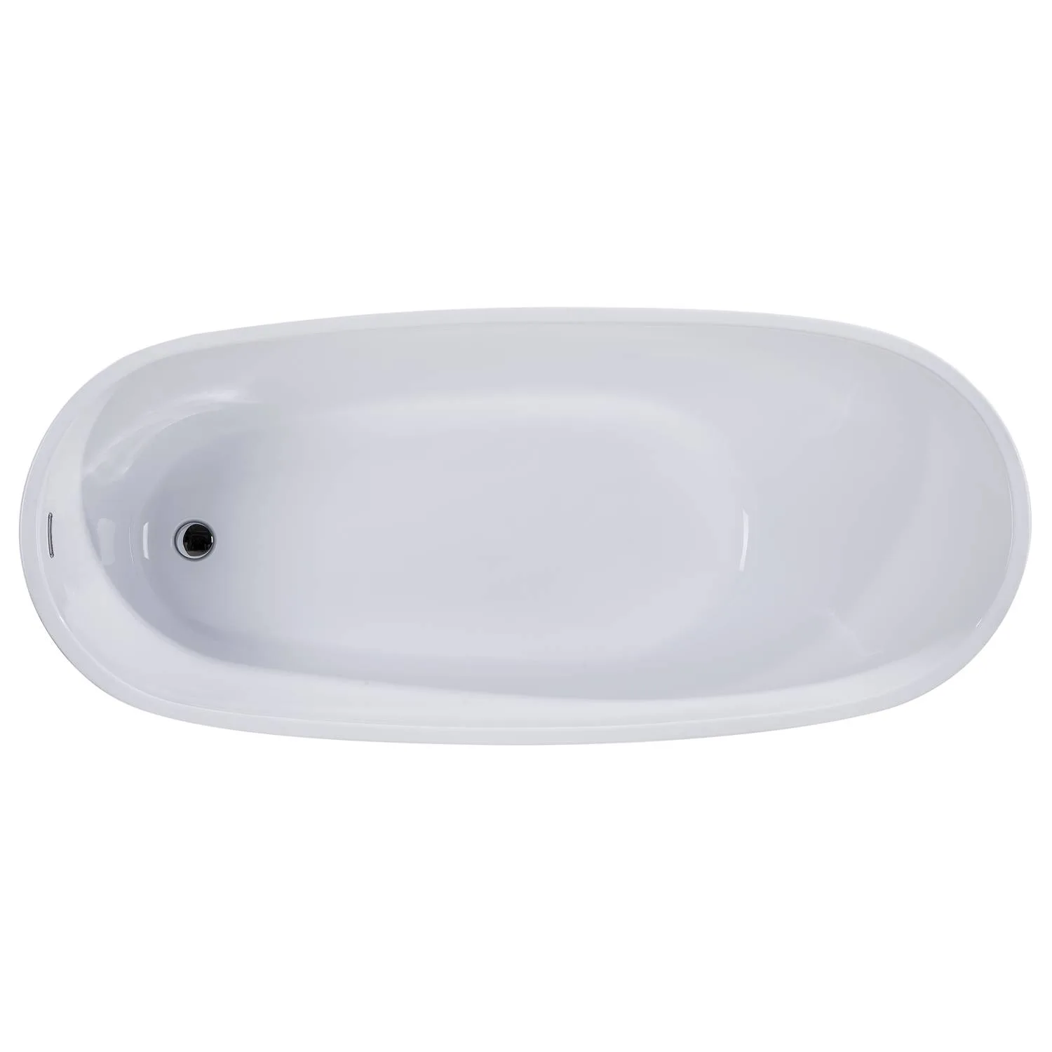 ALFI AB8826 68 inch Acrylic Oval Free Standing Soaking Bathtub - image 2