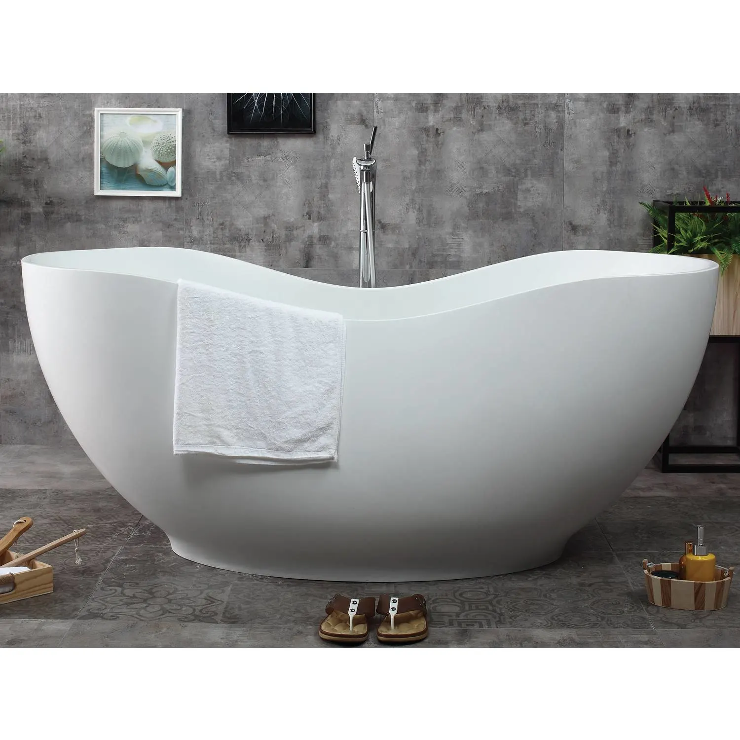 ALFI AB9949 66 inch Resin Soaking Bathtub - image 6
