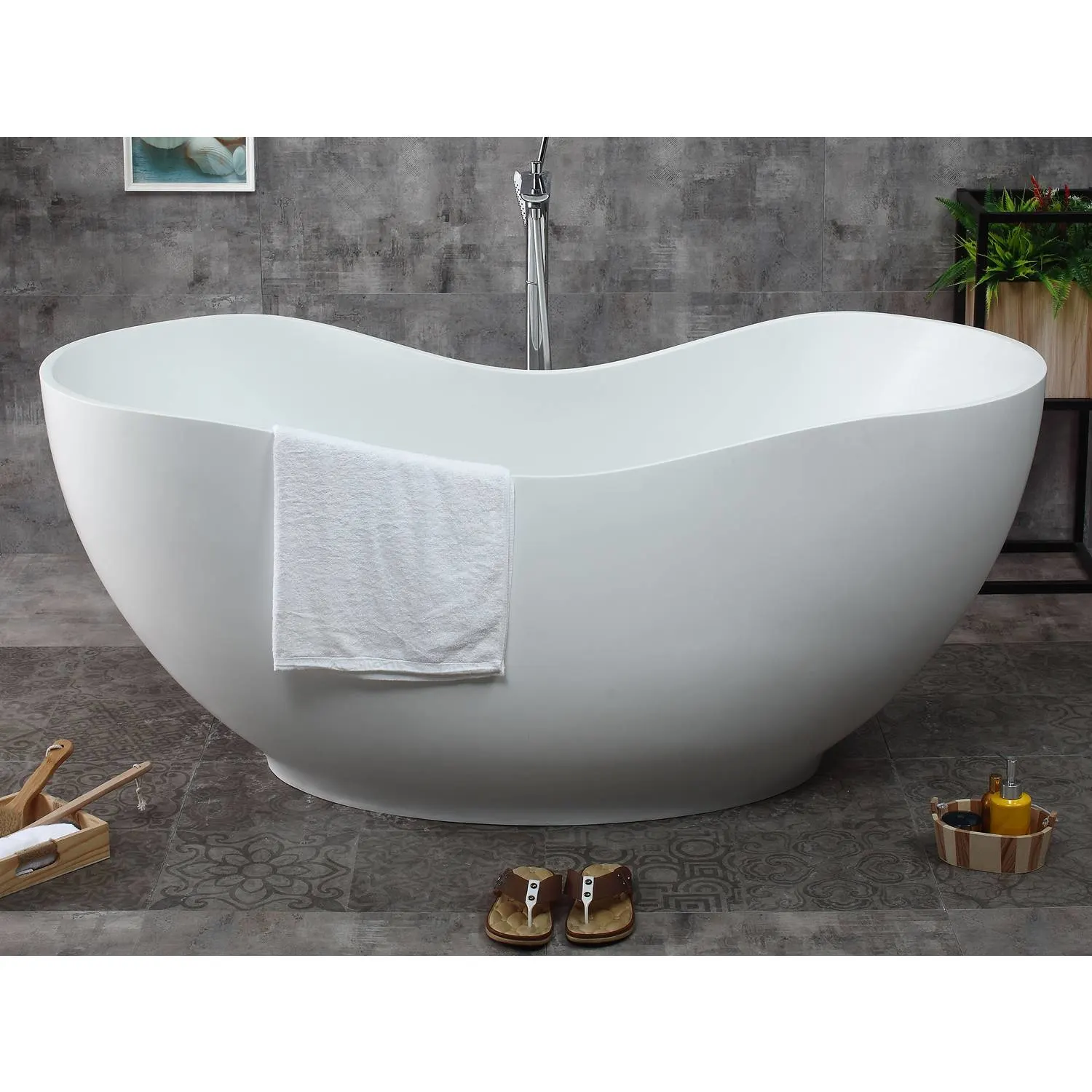 ALFI AB9949 66 inch Resin Soaking Bathtub - image 8