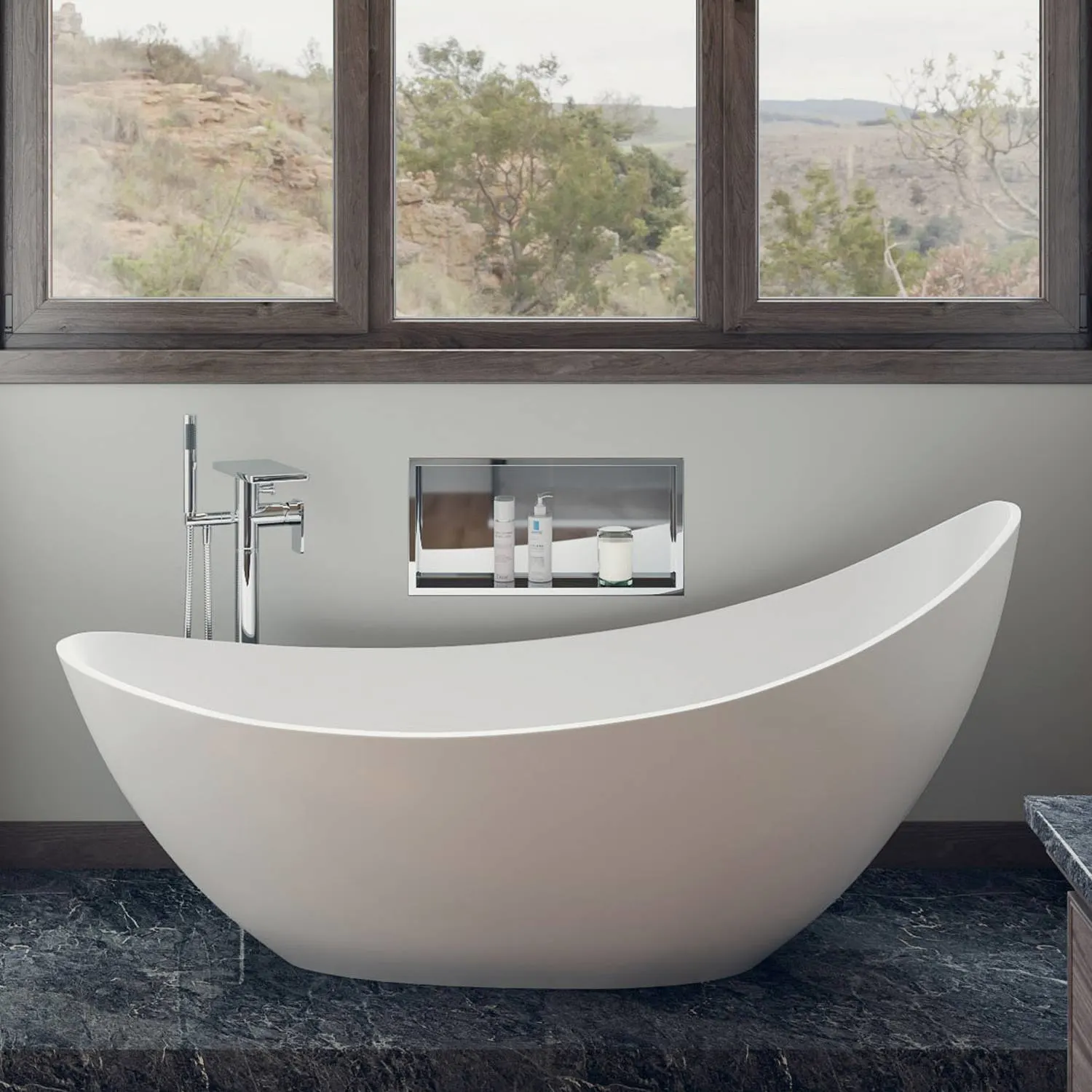 ALFI AB9951 73 inch Resin Soaking Slipper Bathtub - image 6