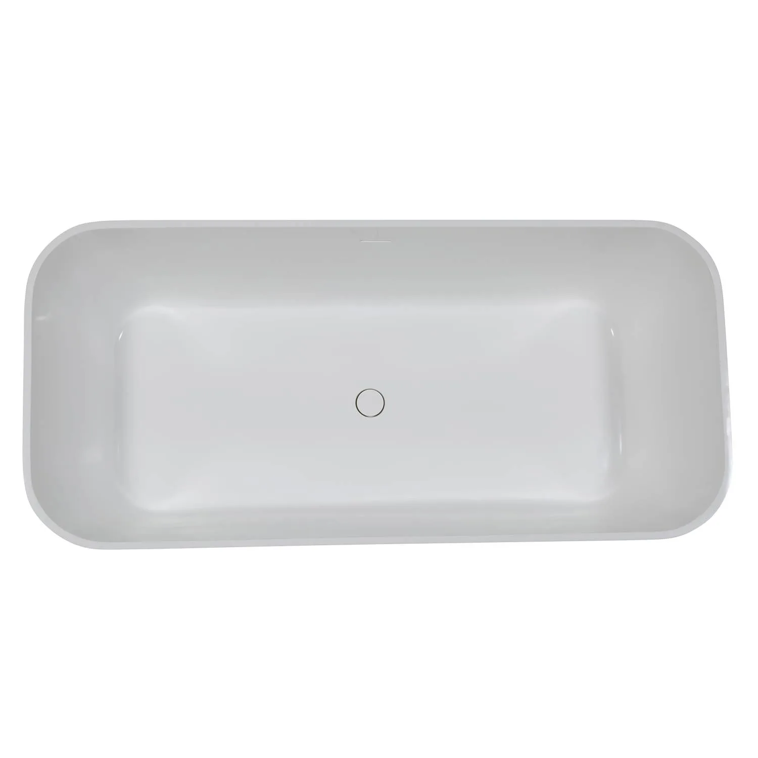 ALFI AB9952BM 67 in Black & White Rectangular Resin Soaking Bathtub - image 3