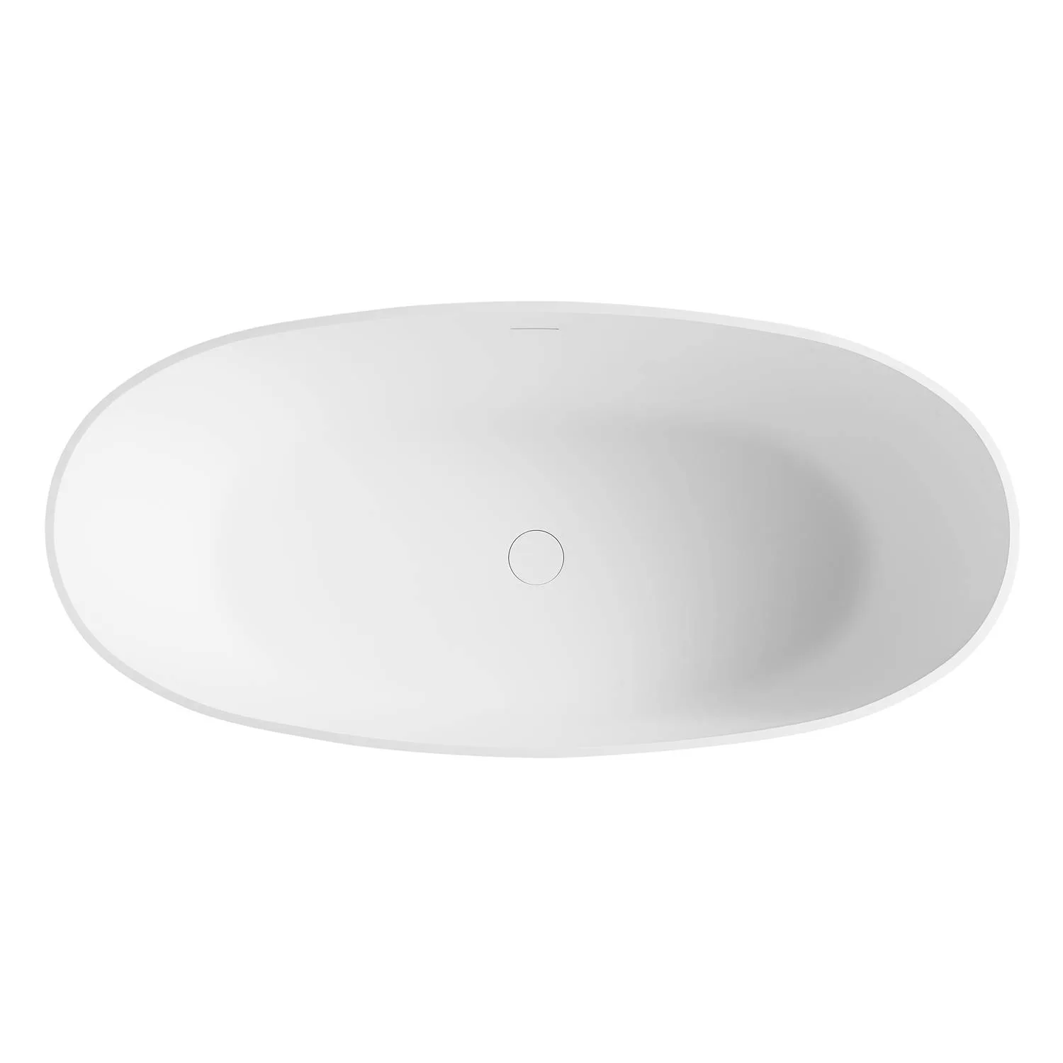 ALFI AB9975BM 59 inch Black and White Oval Resin Soaking Bathtub - image 5
