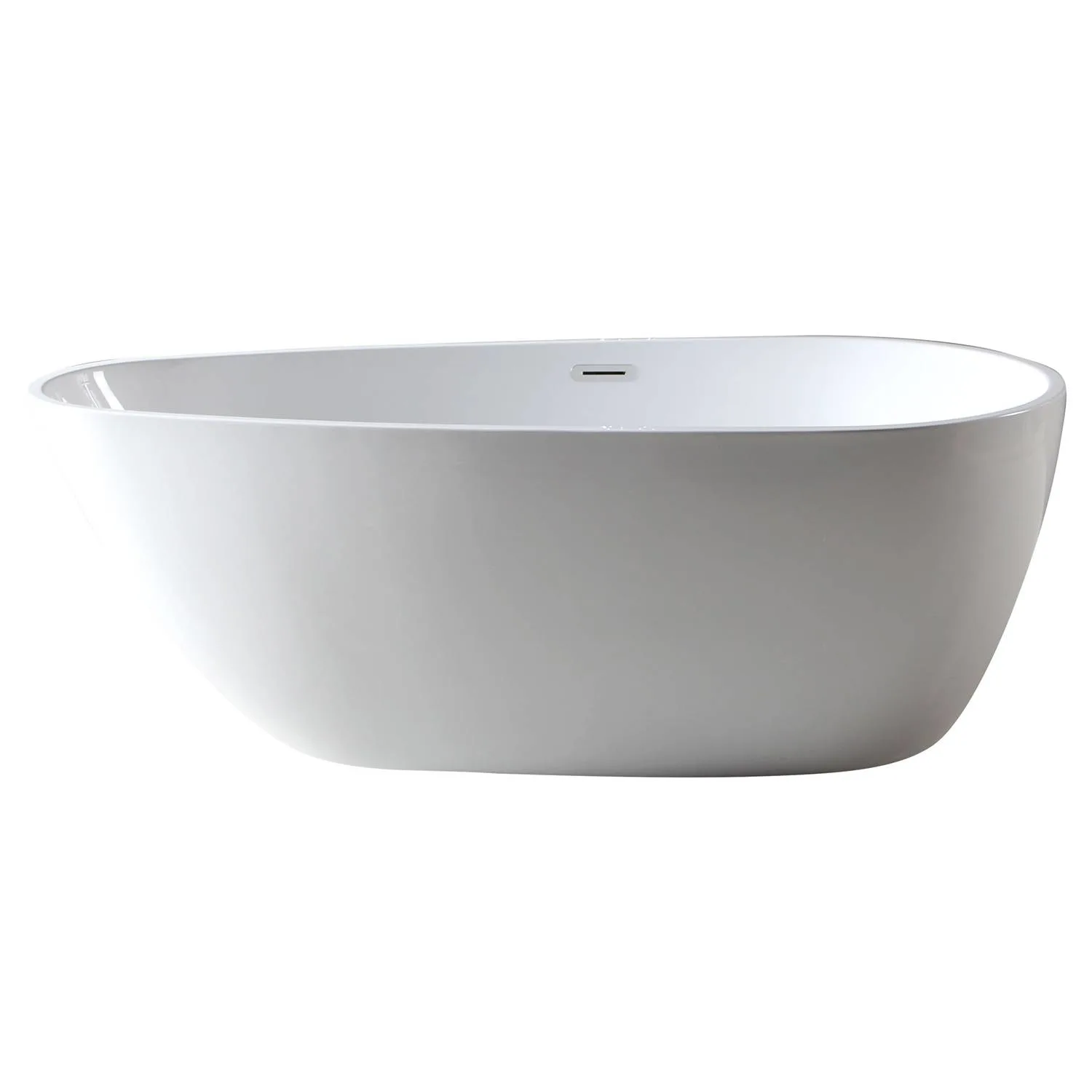 ALFI AB8861 59 inch Acrylic Oval Free Standing Soaking Bathtub