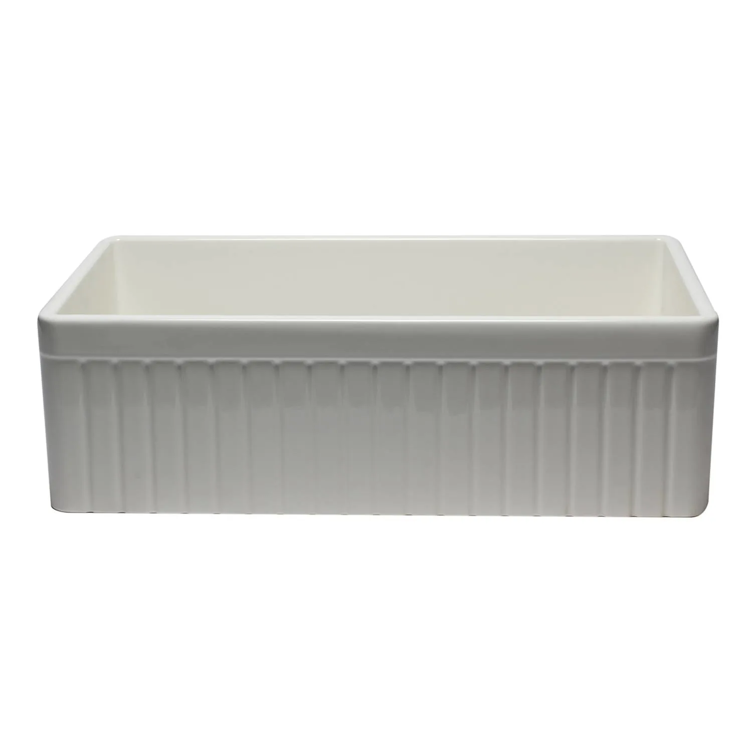 ALFI AB532 33 inch Fluted Single Bowl Fireclay Farm Kitchen Sink - image 3