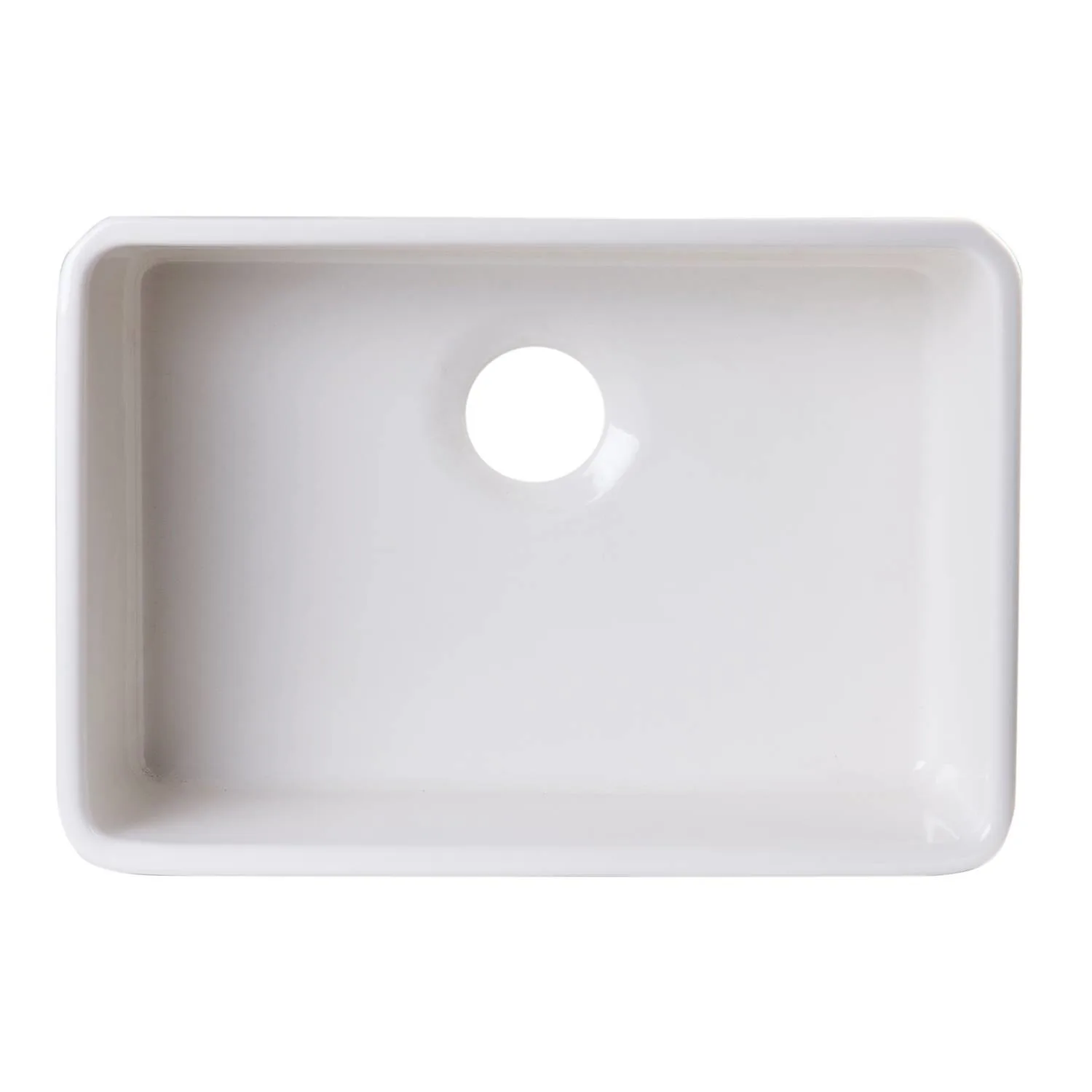 ALFI AB503UM 24 inch Single Bowl Fireclay Undermount Kitchen Sink - image 2
