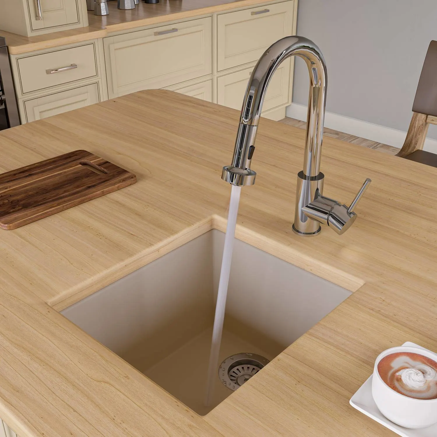 ALFI AB1720UM 17 inch Rectangular Granite Undermount Prep Kitchen Sink - image 11