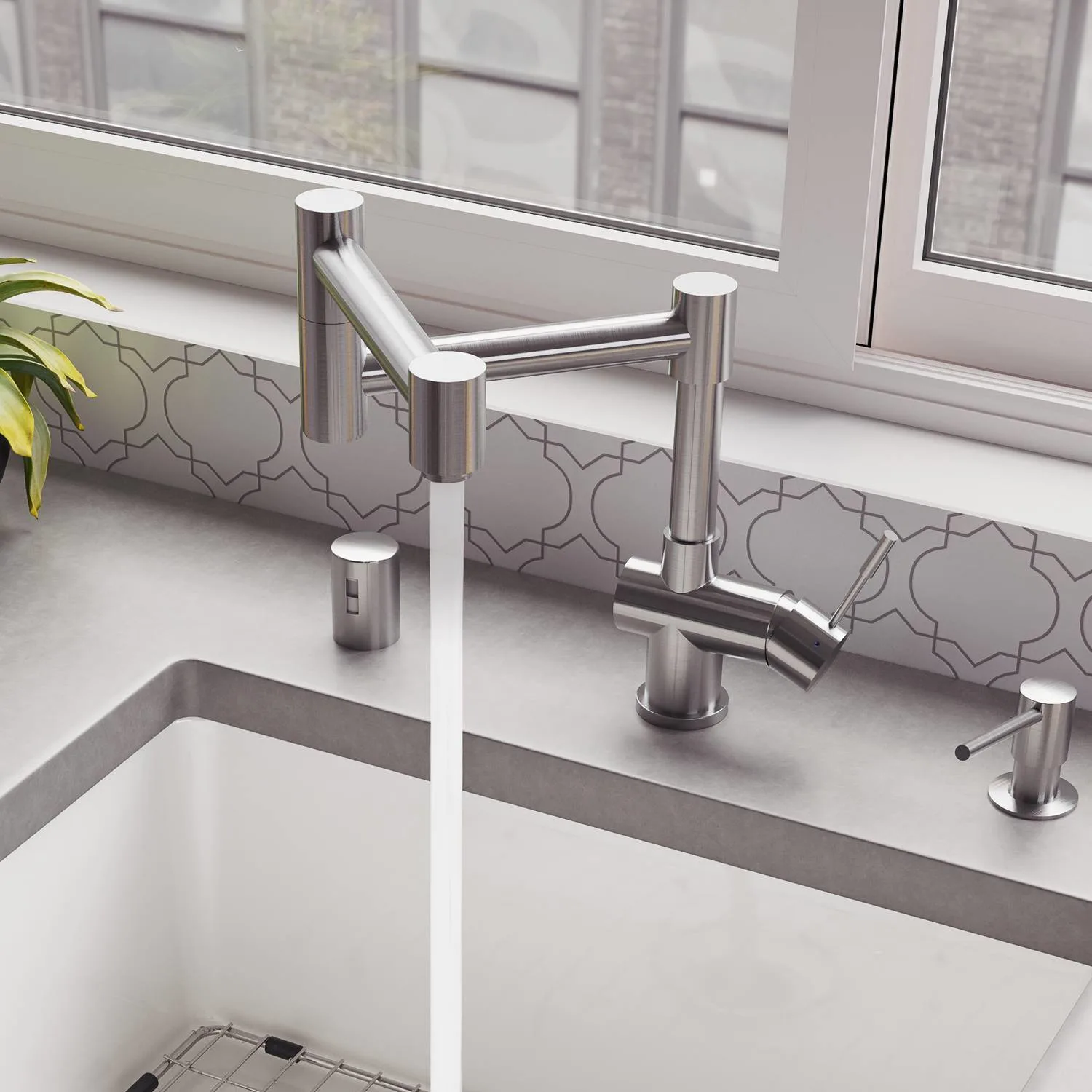 ALFI AB2038 Solid Retractable Single Hole Kitchen Faucet - image 9