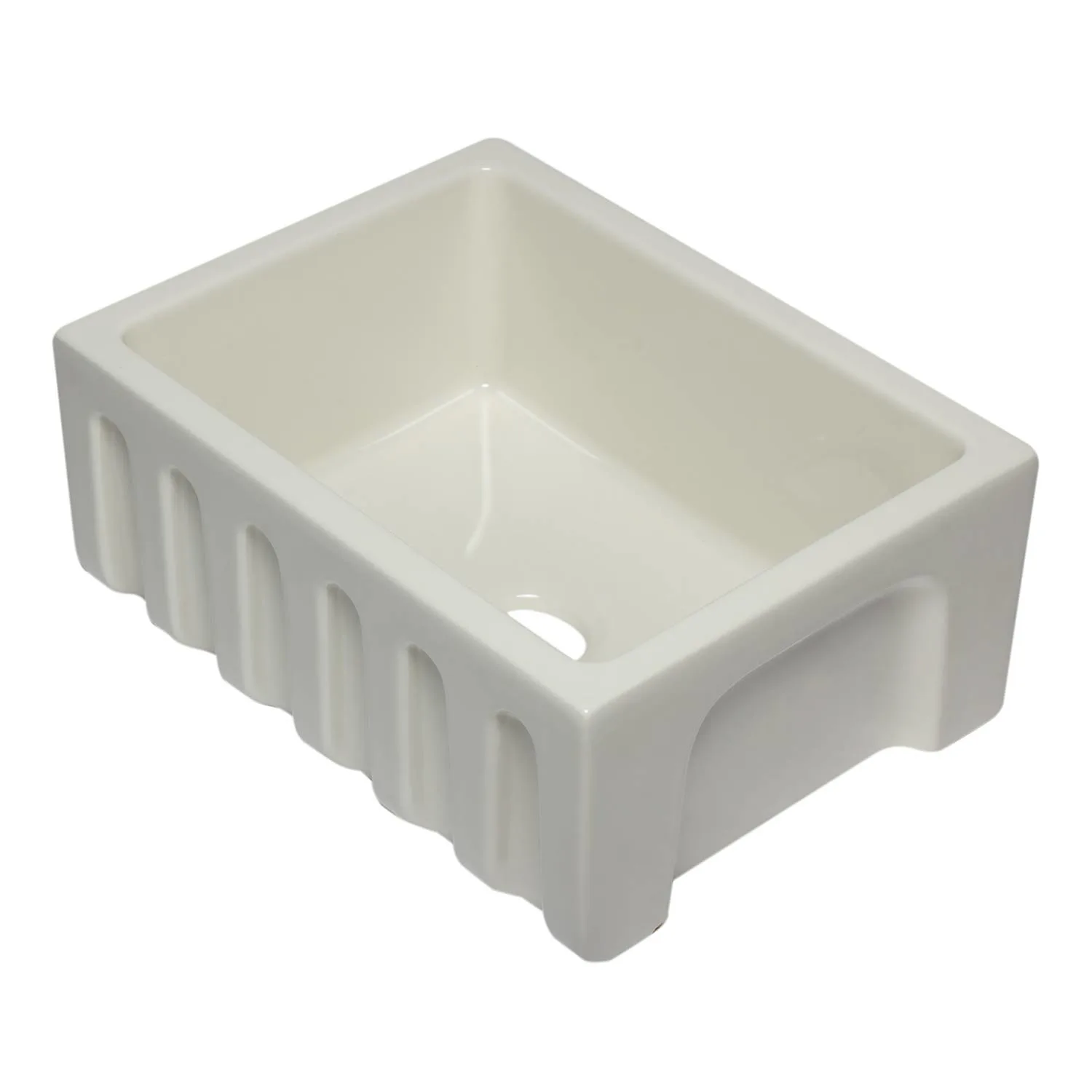 ALFI AB2418HS 24 in Reversible Single Bowl Fireclay Farm Kitchen Sink - image 1