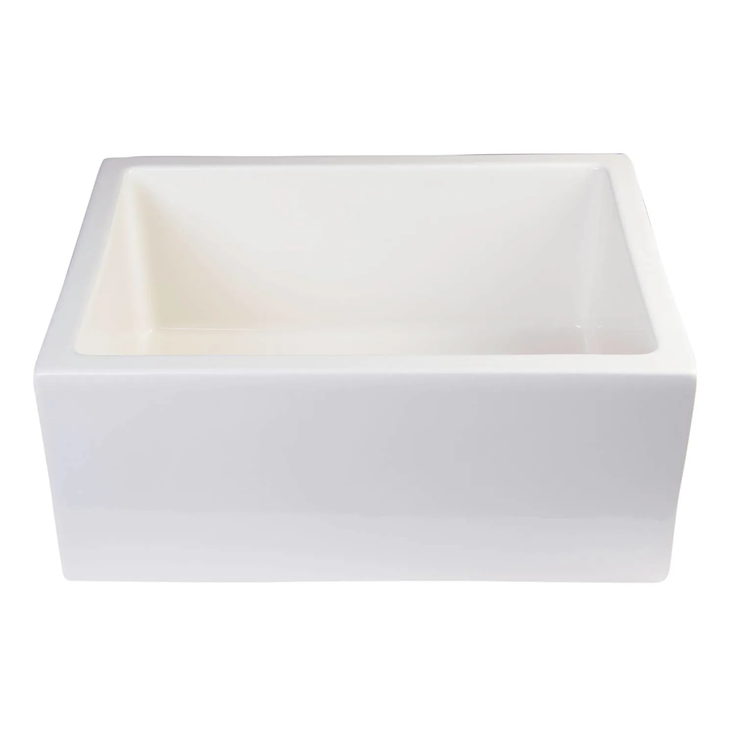 ALFI AB2418SB 24 inch Smooth Single Bowl Fireclay Farm Kitchen Sink - image 2